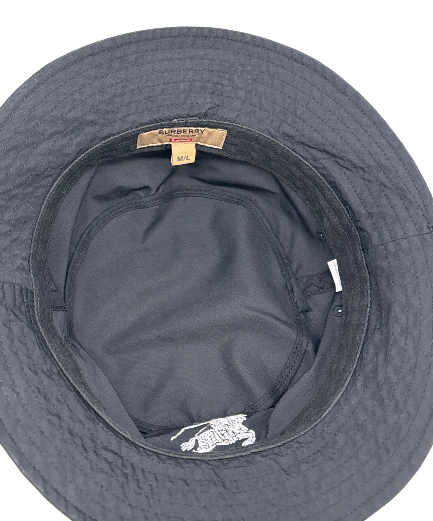 Burberry × Supreme バケットハット M/L 黒 中古・古着通販】Supreme (シュプリーム) BURBERRY (バーバリー
