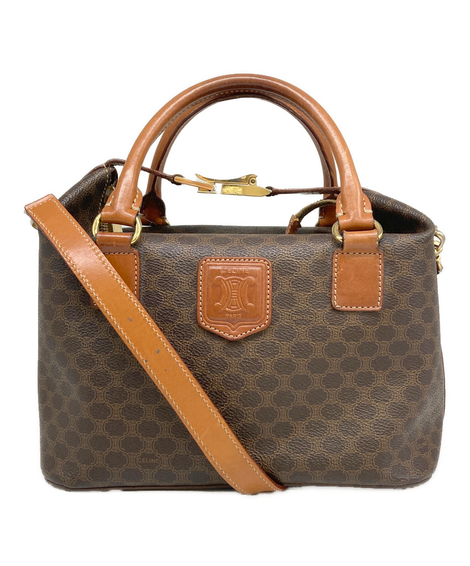 セリーヌ　ノベルティ　ツーウェイショルダーバッグ 中古・古着通販】CELINE (セリーヌ) 2WAYショルダーバッグ ブラウン