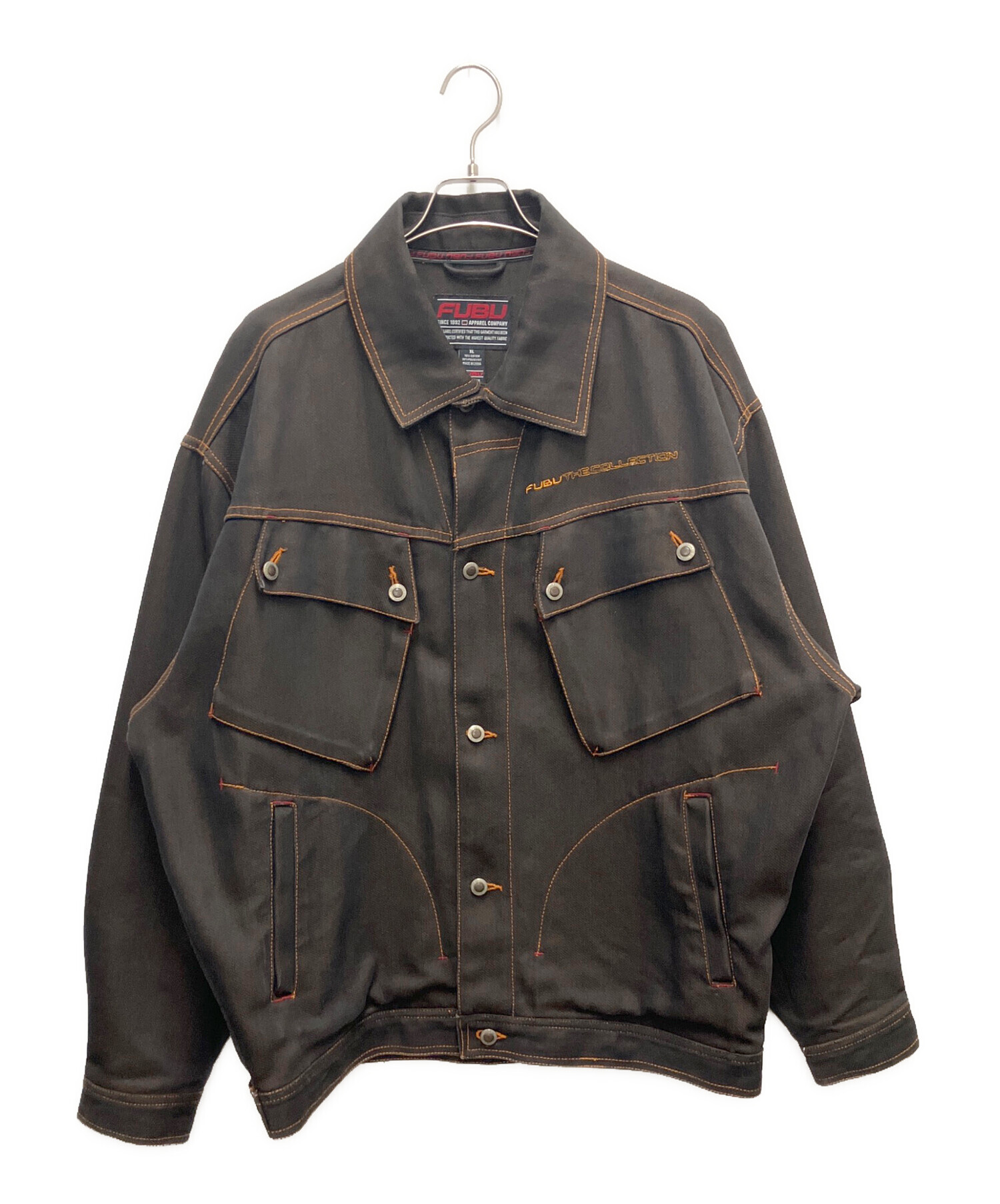 当時物　FUBU レアジャケット 中古・古着通販】FUBU (フブ) デニムジャケット ブラウン サイズ:SIZE