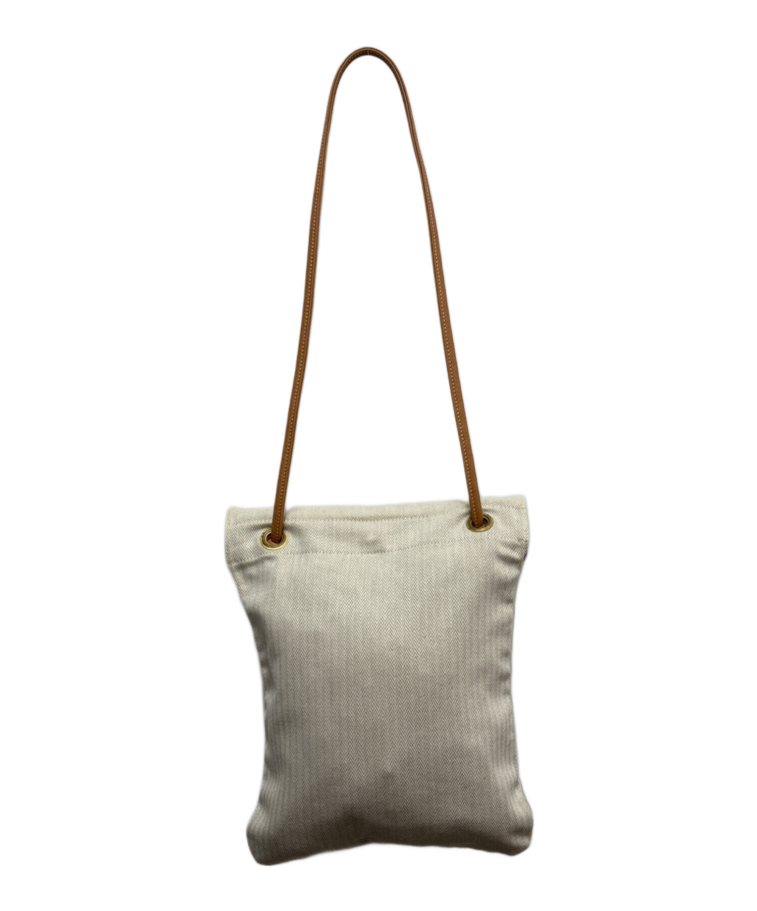エルメス HERMES ショルダーバッグ アリーヌPM コットン ライトベージュ/オレンジ ユニセックス 送料無料【中古】 e57193a 中古・古着通販】HERMES (エルメス) ショルダーバッグ アリーヌPM