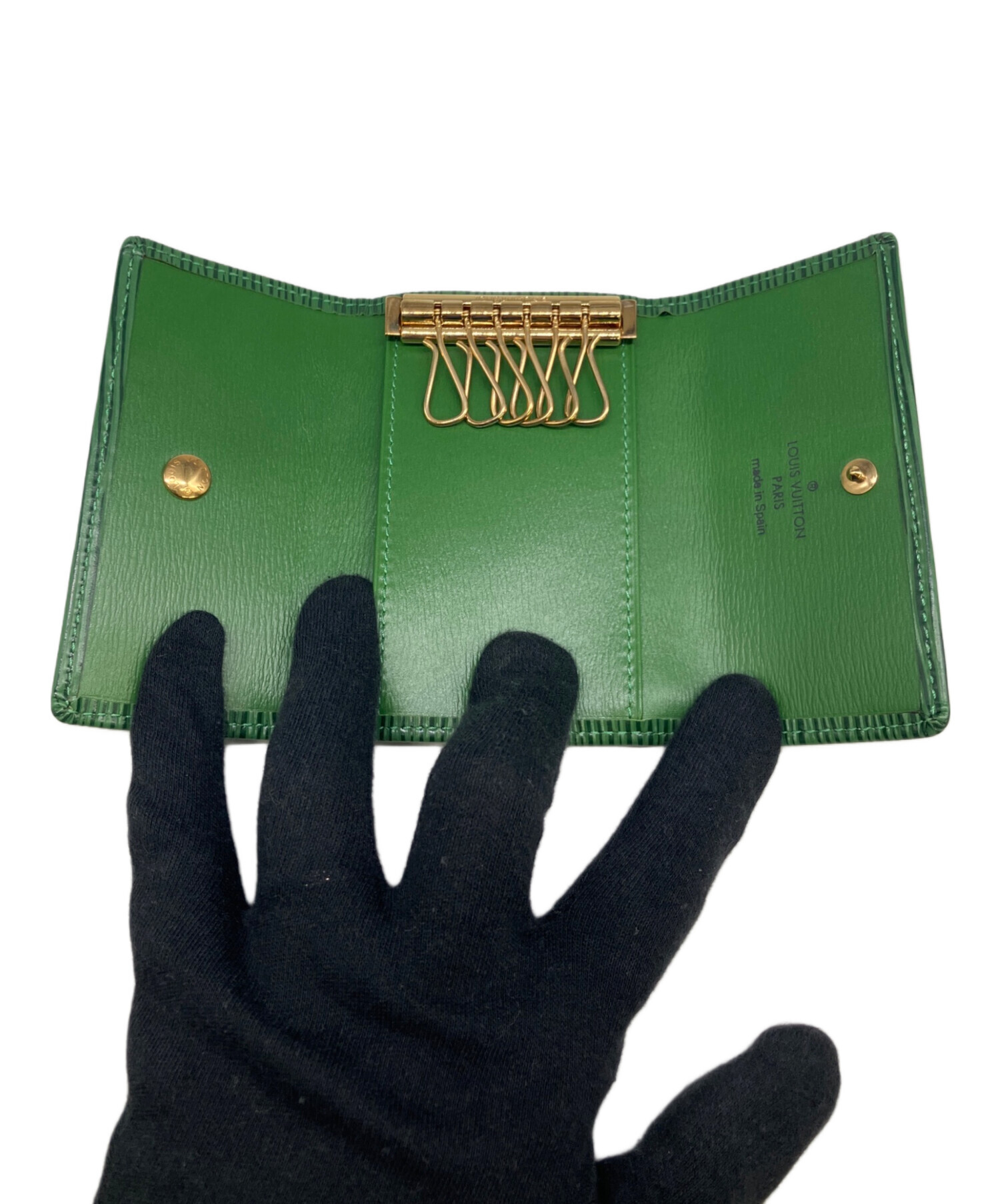 Louis Vuitton キーケース オリーブグリーン 中古・古着通販】LOUIS VUITTON (ルイ ヴィトン) 6連キーケース