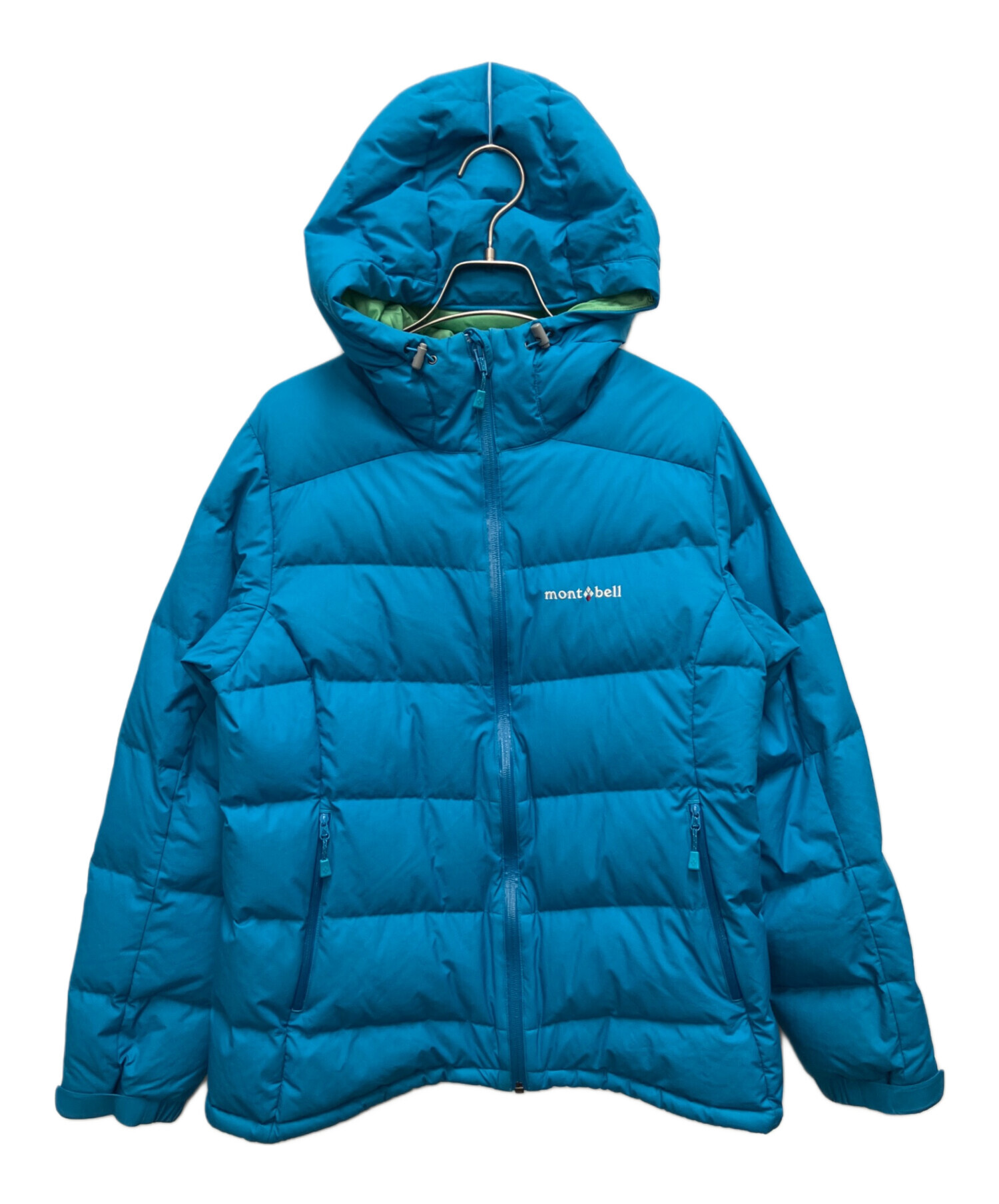 美品 mont-bell リバーシブル ダウンジャケット モンベルグリーン　青 中古・古着通販】mont-bell (モンベル) ダウンジャケット スカイブルー