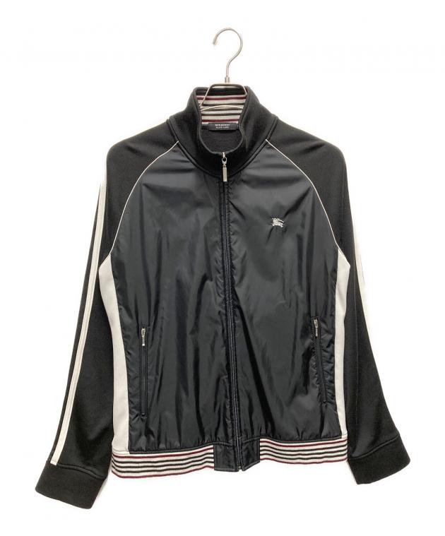 Burberry バーバリー トラックジャケット ブラック 中古・古着通販】BURBERRY (バーバリー) トラックジャケット ブラック