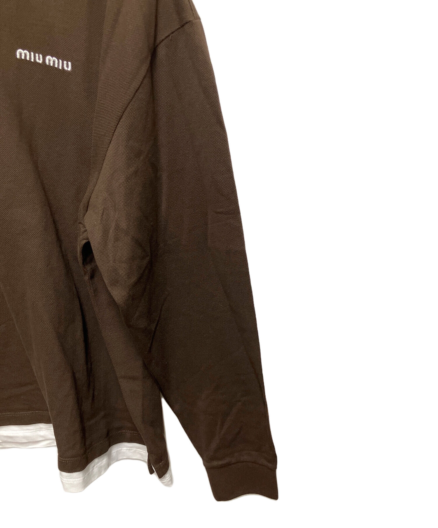 中古・古着通販】MIU MIU (ミュウミュウ) 長袖カットソー ブラウン