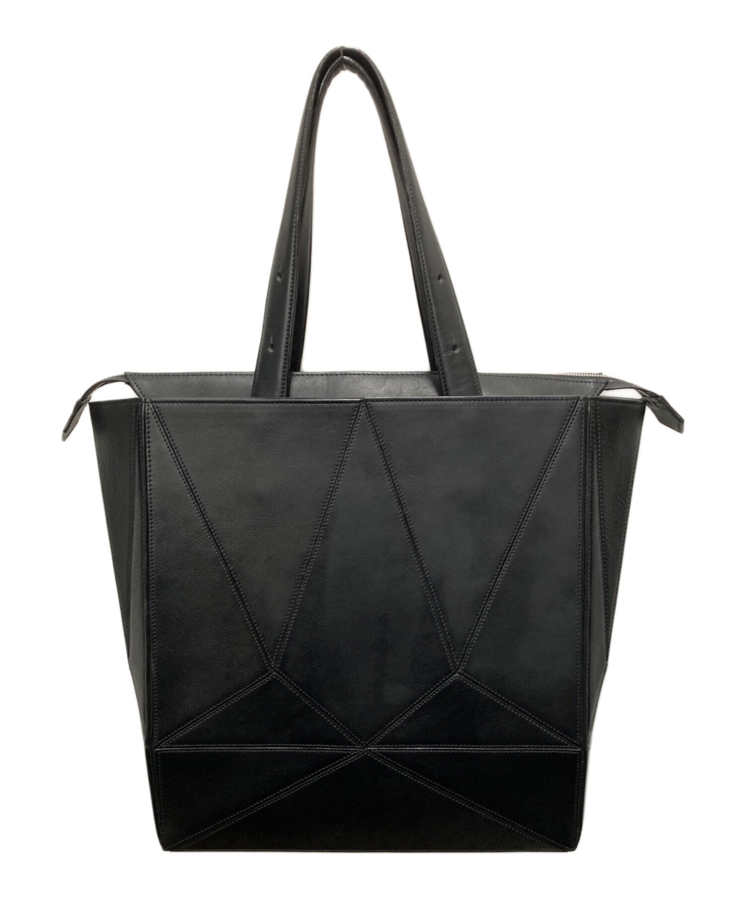 美品　輪怐 LIN-KU リンク レザー トートバッグ　レザー　革　黒　ブラック 中古・古着通販】LIN-KU (リンク) レザートートバッグ 帝 ブラック