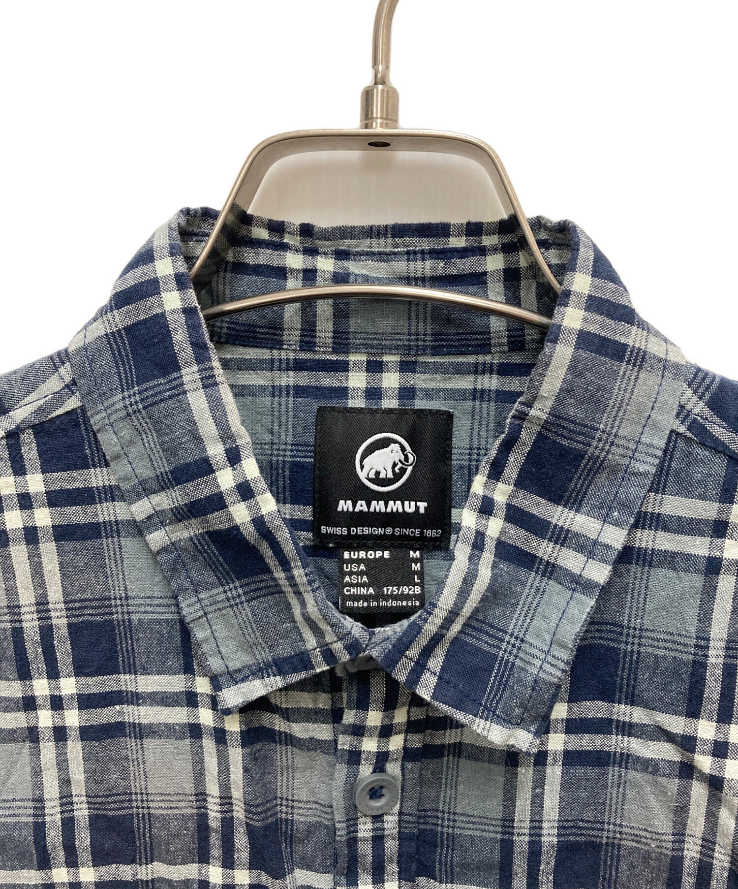 中古・古着通販】MAMMUT (マムート) 半袖シャツ ネイビー サイズ:SIZE