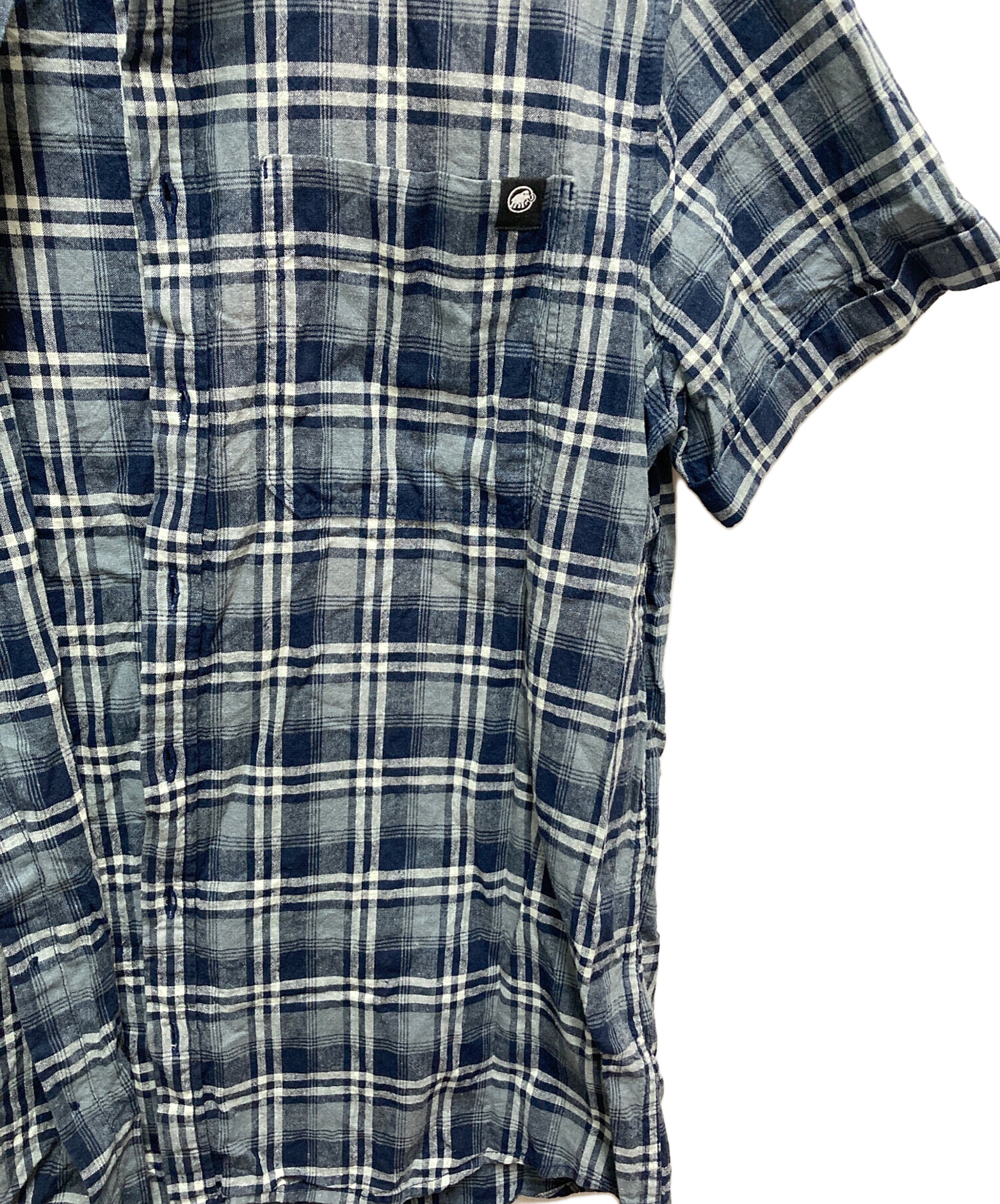 中古・古着通販】MAMMUT (マムート) 半袖シャツ ネイビー サイズ:SIZE