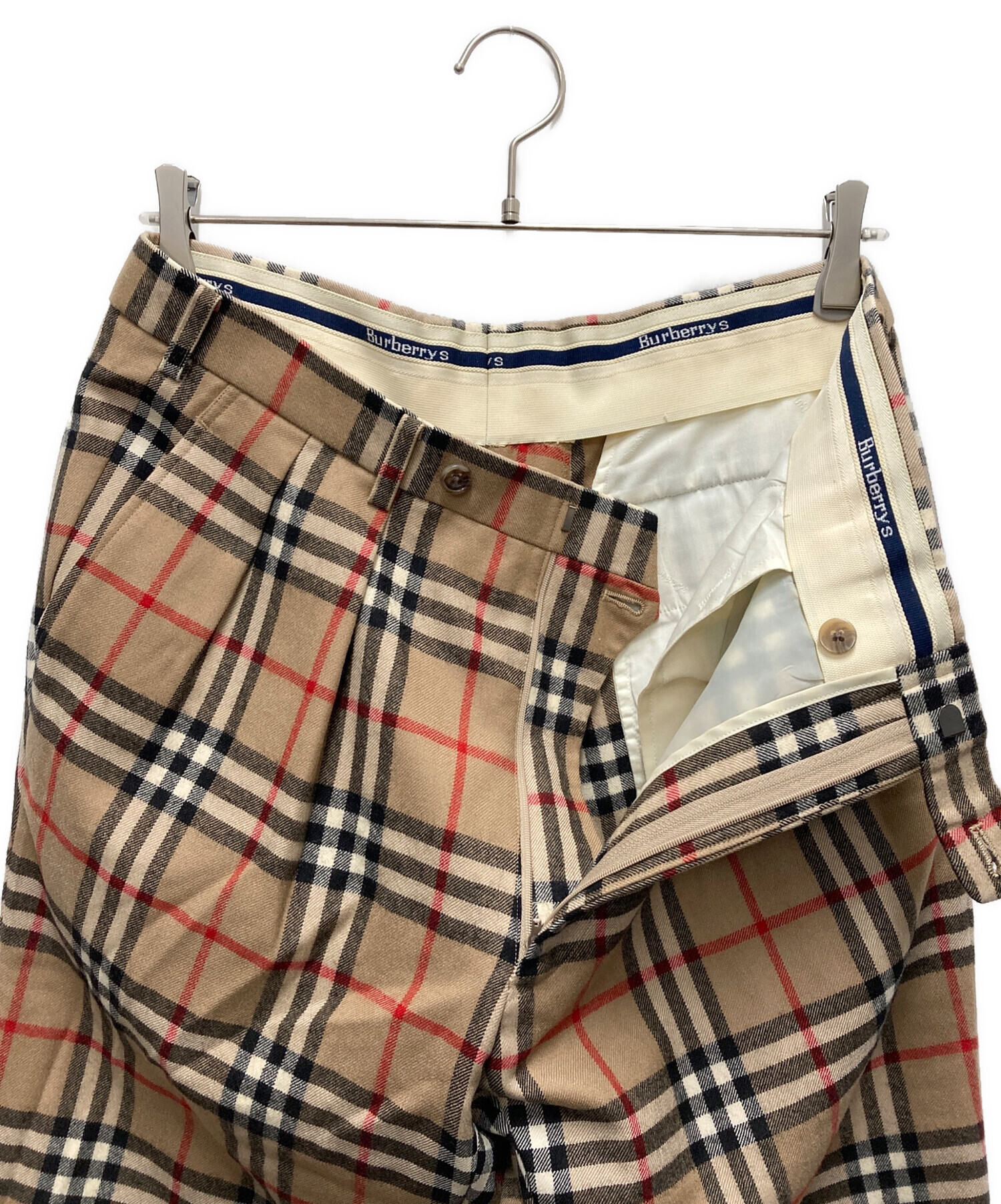 中古・古着通販】BURBERRY (バーバリー) ウールパンツ ノバチェック