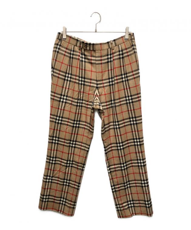 BURBERRY ウール100% ノバチェック パンツ W85 中古・古着通販】BURBERRY (バーバリー) ウールパンツ ノバチェック