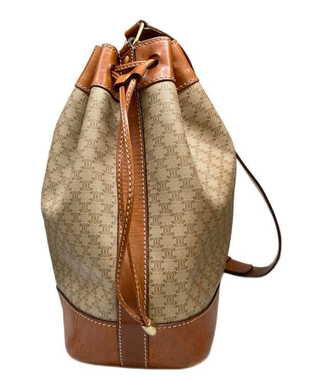 中古・古着通販】CELINE (セリーヌ) 巾着ショルダーバッグ ベージュ