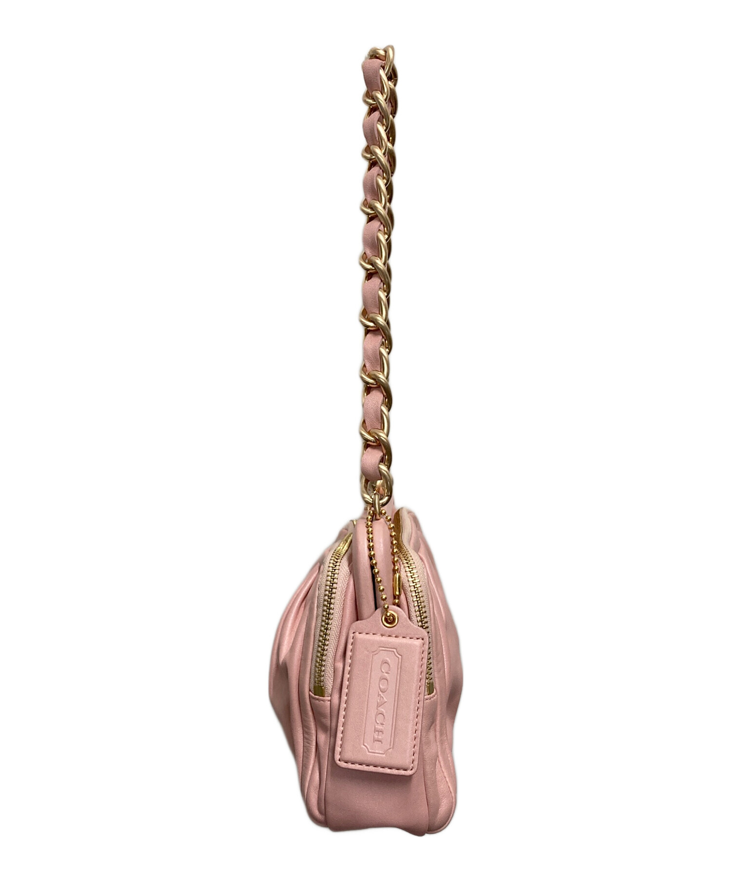 最終お値下げ【新品未使用】COACH コーチ スマホショルダー ピンクベージュ 中古・古着通販】COACH (コーチ) ショルダーバッグ ピンク｜ブランド
