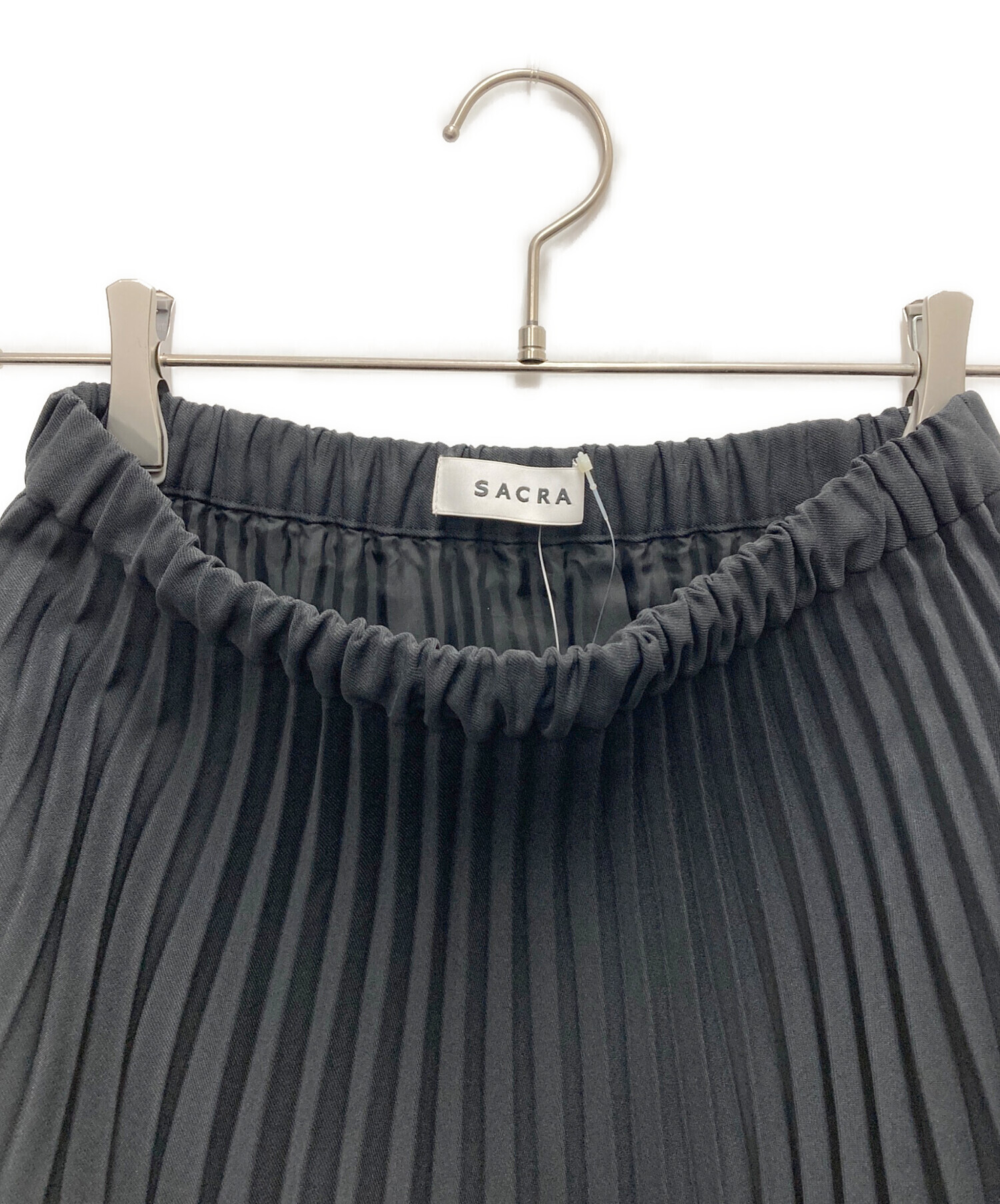 中古・古着通販】SACRA (サクラ) プリーツスカート ブラック サイズ