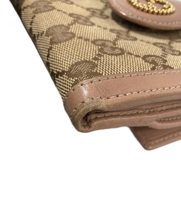 中古・古着通販】GUCCI (グッチ) 2つ折り財布 GGキャンバス｜ブランド