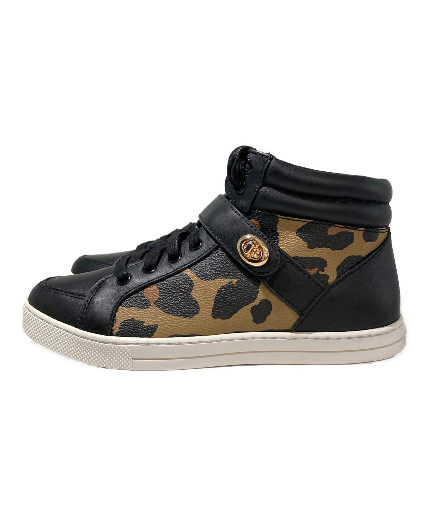 COACH ブラック ハイカットスニーカー 中古・古着通販】COACH (コーチ) ハイカットスニーカー ブラック