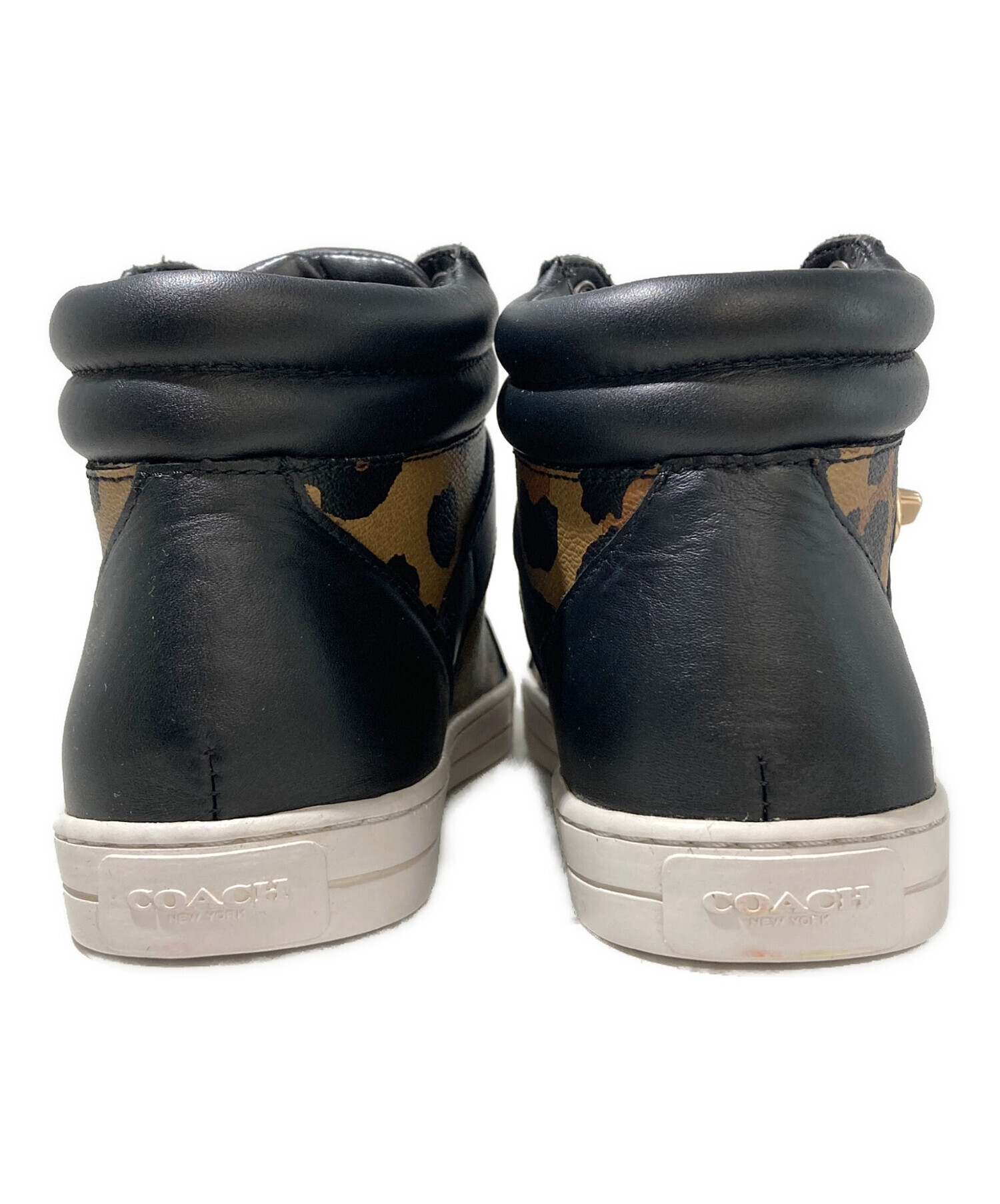 中古・古着通販】COACH (コーチ) ハイカットスニーカー ブラック