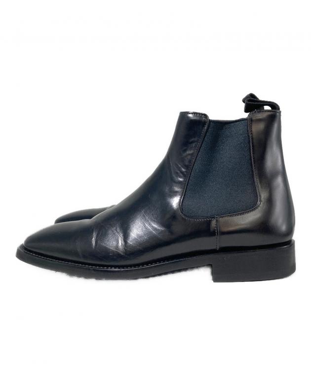 PRADA プラダ サイドゴアブーツ スクエアトゥ ブラック 中古・古着通販】PRADA (プラダ) スクエアトゥサイドゴアブーツ