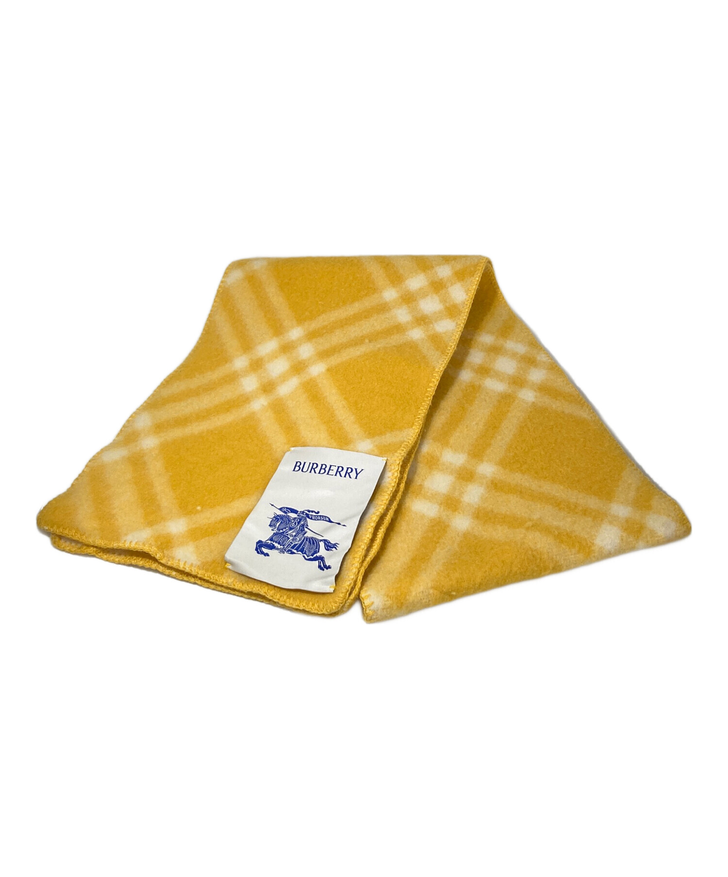 中古・古着通販】BURBERRY (バーバリー) マフラー イエロー｜ブランド