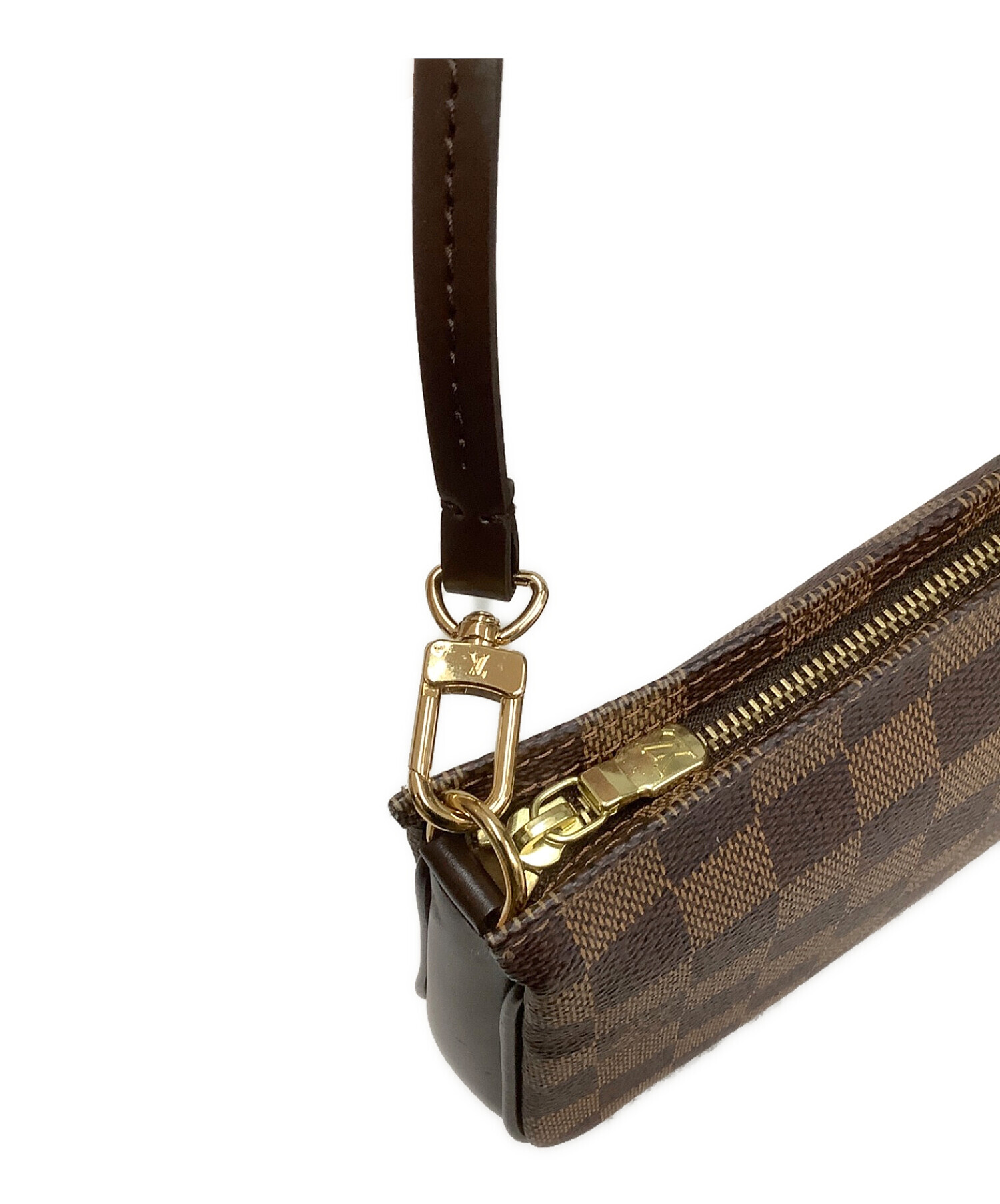 ア*ソ様 【中古品】ルイヴィトン ダミエ ブラウン ポーチ VUITTON ルイ ヴィトン ダミエ ポシェットアクセソワール ブラウン