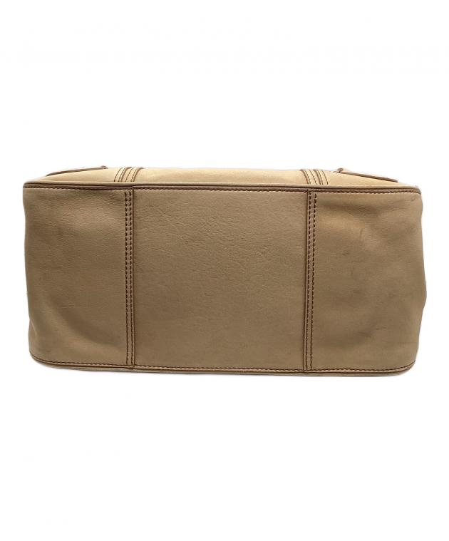 中古・古着通販】CELINE (セリーヌ) レザーハンドバッグ ベージュ