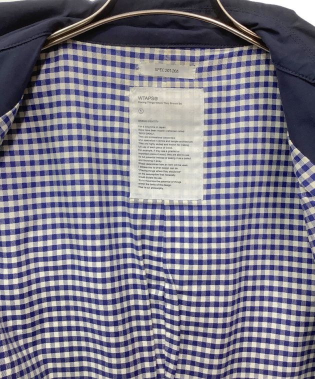 WTAPS（ダブルタップス）ステンカラーコート　ネイビー 中古・古着通販】WTAPS (ダブルタップス) ステンカラーコート ネイビー