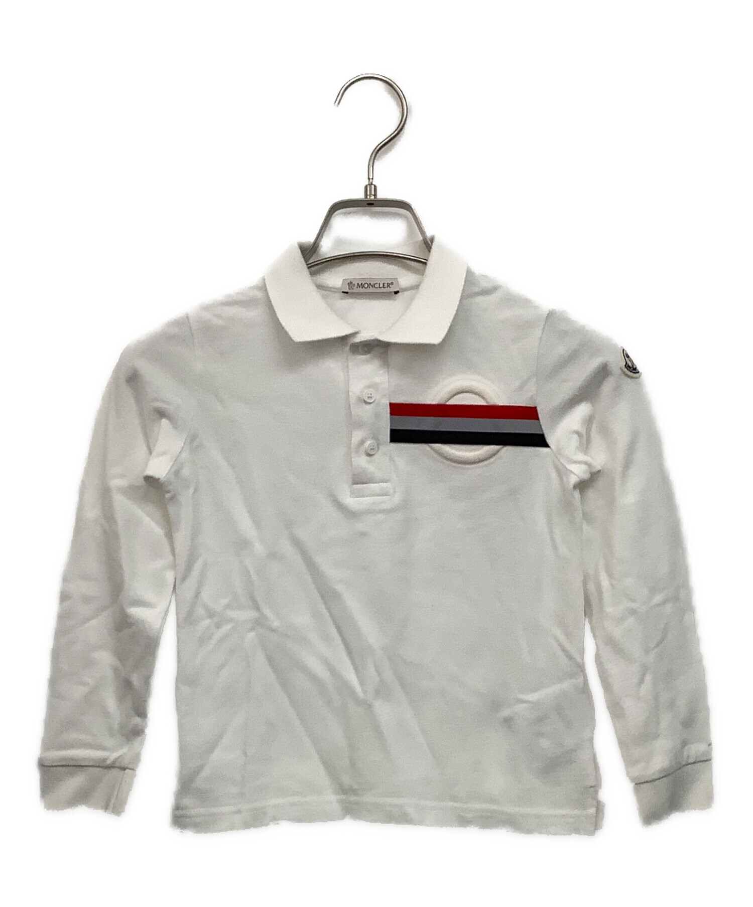 中古・古着通販】MONCLER (モンクレール) ポロシャツ ホワイト サイズ