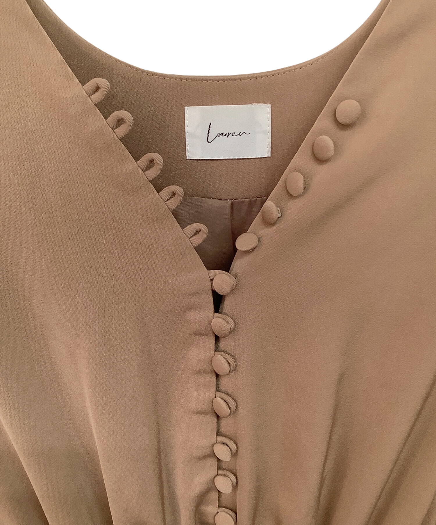 中古・古着通販】louren (ローレン) ワンピース ベージュ サイズ:F