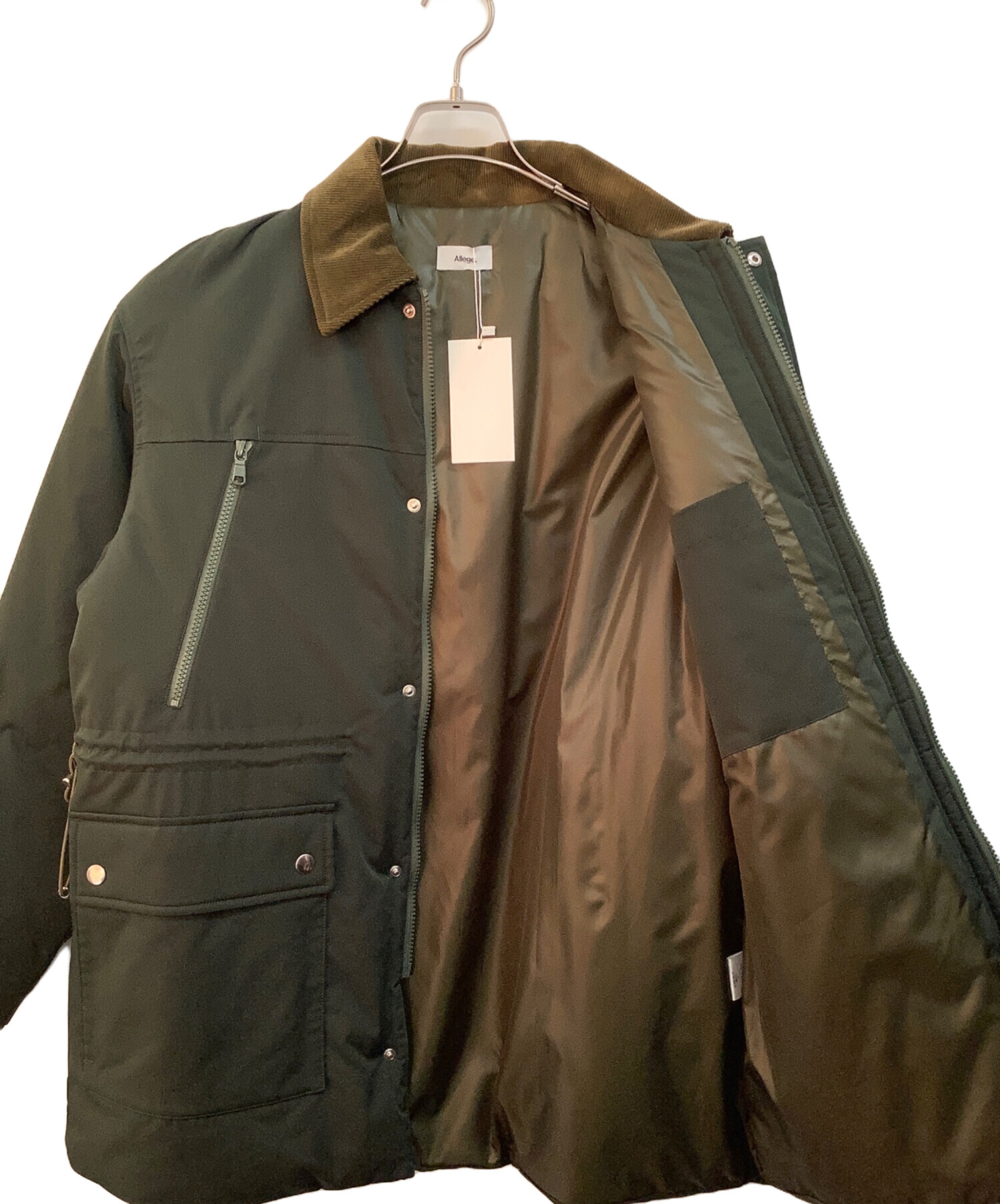 中古・古着通販】ALLEGE (アレッジ) Padded Half Coat カーキ サイズ:2 