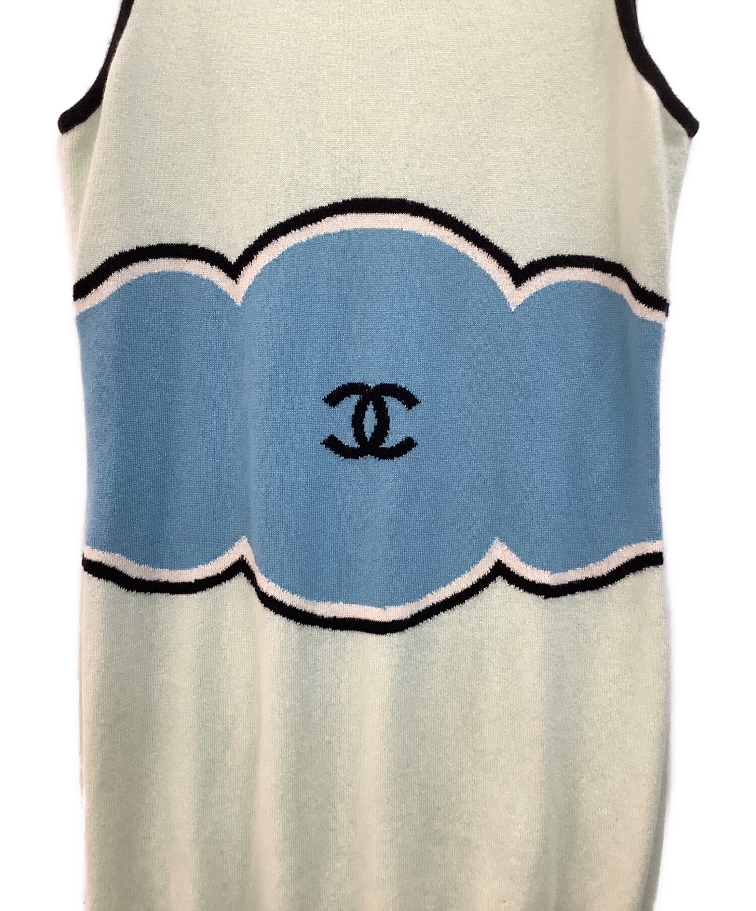 中古・古着通販】CHANEL (シャネル) カシミアノースリーブニット 