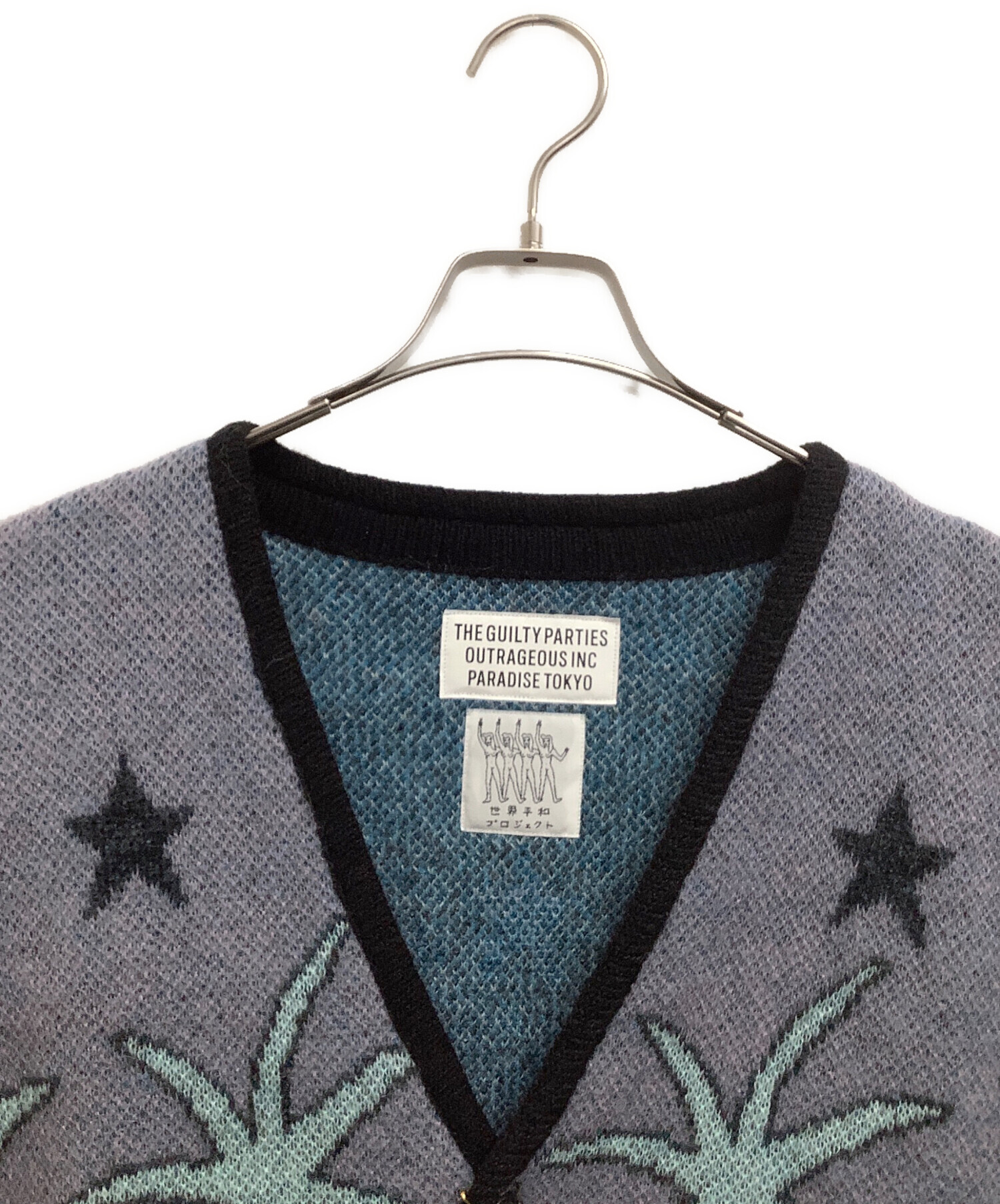 中古・古着通販】WACKO MARIA (ワコマリア) MOHAIR CARDIGAN パープル 