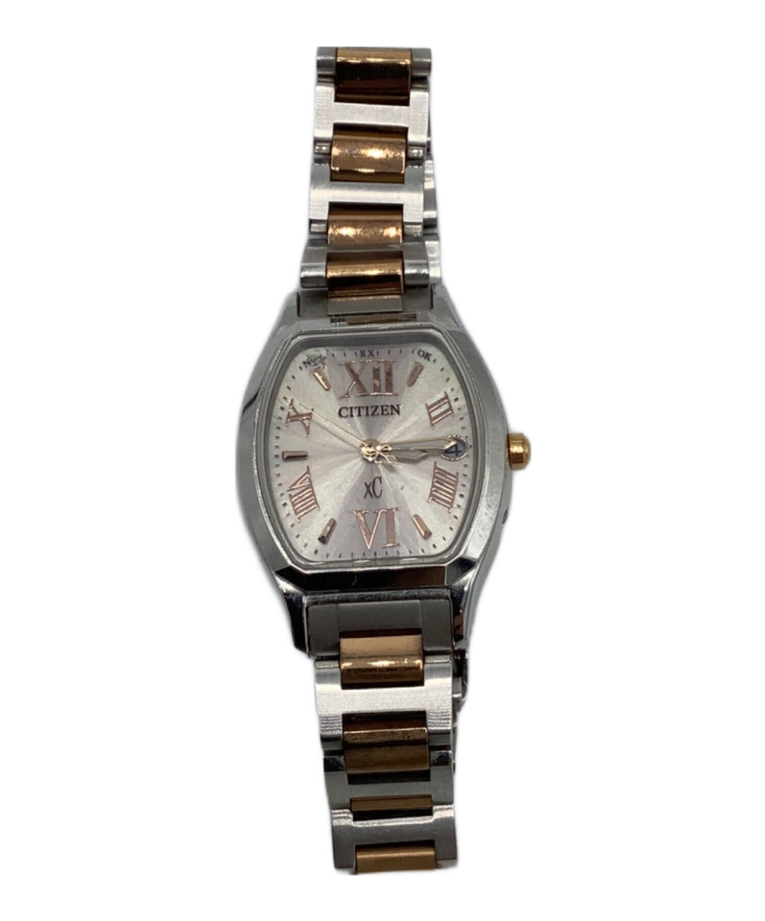 中古・古着通販】CITIZEN (シチズン) アナログ電波時計 ピンクベージュ 
