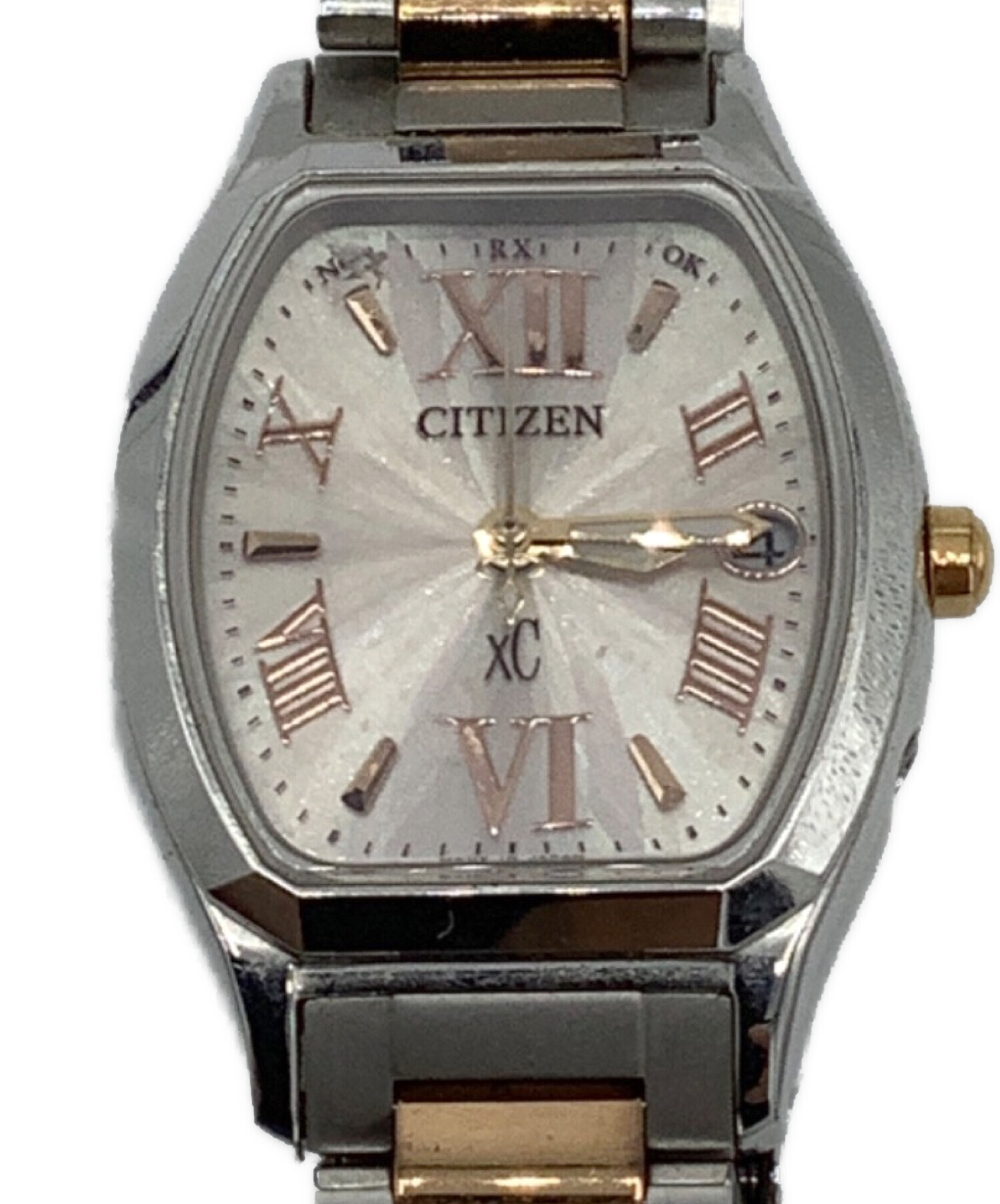 中古・古着通販】CITIZEN (シチズン) アナログ電波時計 ピンクベージュ 