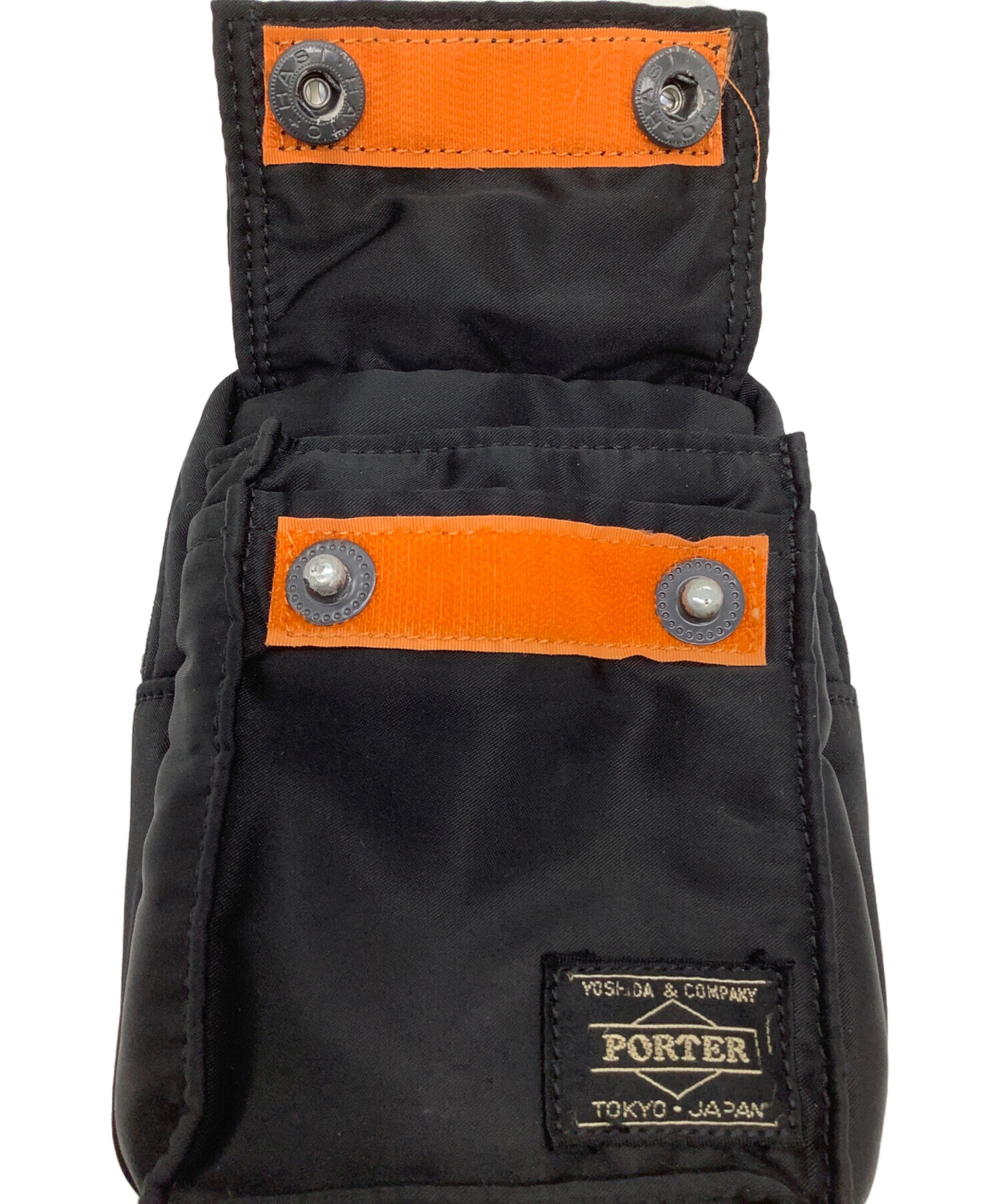 PORTER ミニブラックポーチ ベルトクリップ付き ポーター ポーター ベルトポーチ PORTER ミニブラックナイロンポーチ