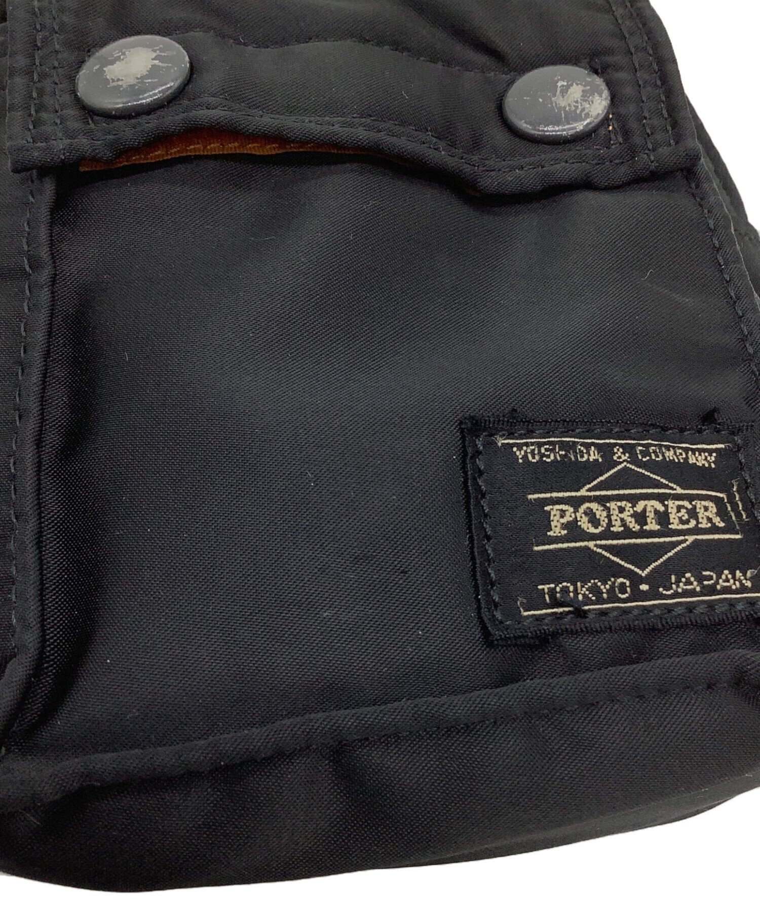 中古・古着通販】PORTER (ポーター) ベルトポーチ ブラック｜ブランド 