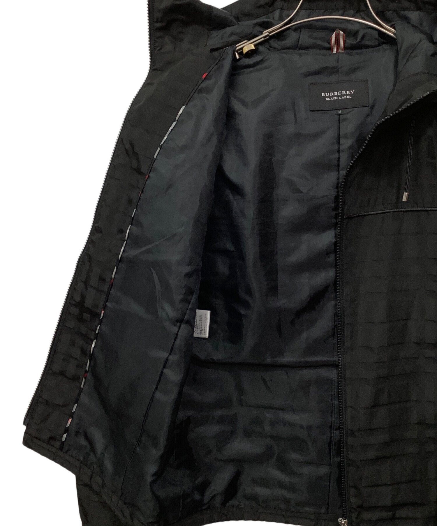 バーバリーブラックレーベル ボアパーカー 黒 3 マウンテンパーカー Y2K 中古・古着通販】BURBERRY BLACK LABEL (バーバリーブラックレーベル
