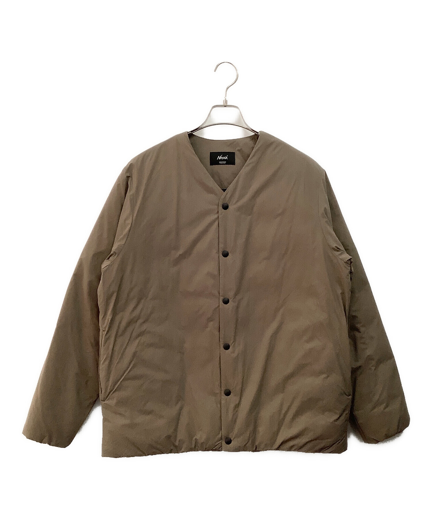 NANGA×アーバンリサーチ ノーカラーダウンジャケット ベージュXL 中古・古着通販】NANGA (ナンガ) URBAN RESEARCH (アーバン