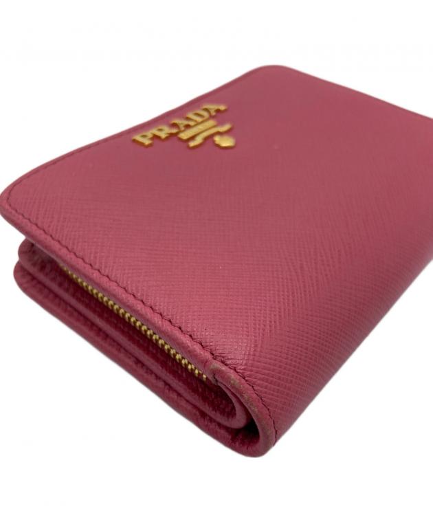 中古・古着通販】PRADA (プラダ) 2つ折り財布 ショッキングピンク
