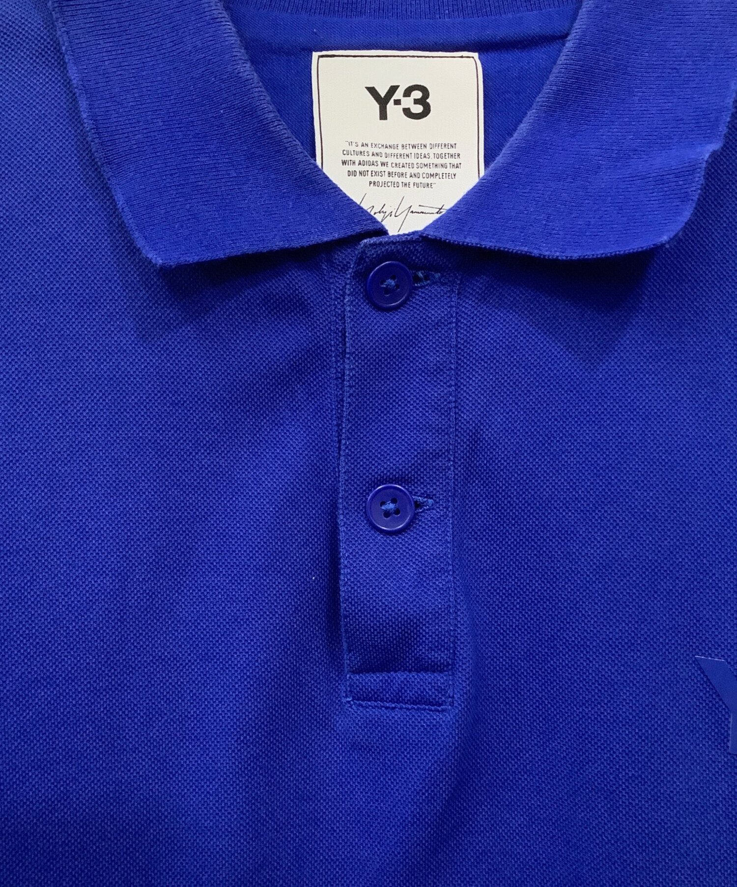 中古・古着通販】Y-3 (ワイスリー) ポロシャツ ブルー サイズ:L 