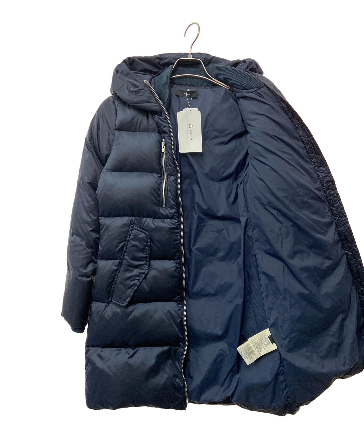 中古・古着通販】DIESEL (ディーゼル) ダウンコート ネイビー サイズ:L 