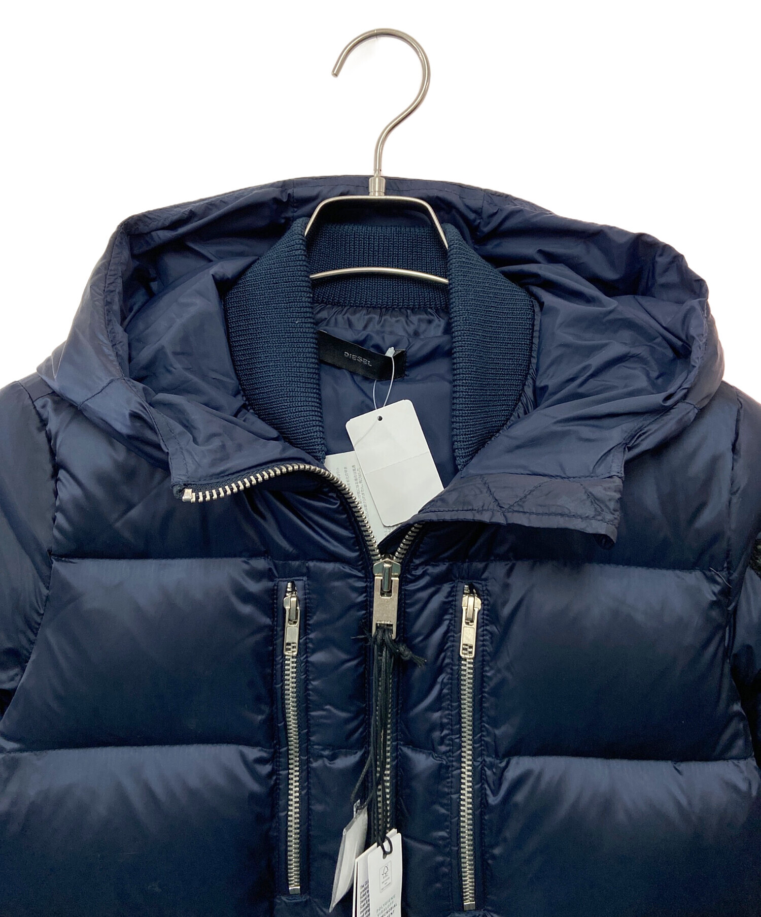 中古・古着通販】DIESEL (ディーゼル) ダウンコート ネイビー サイズ:L 