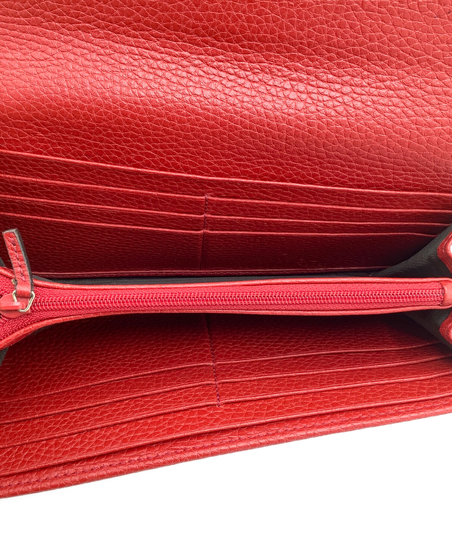 中古・古着通販】GUCCI (グッチ) インターロッキング 長財布 レッド