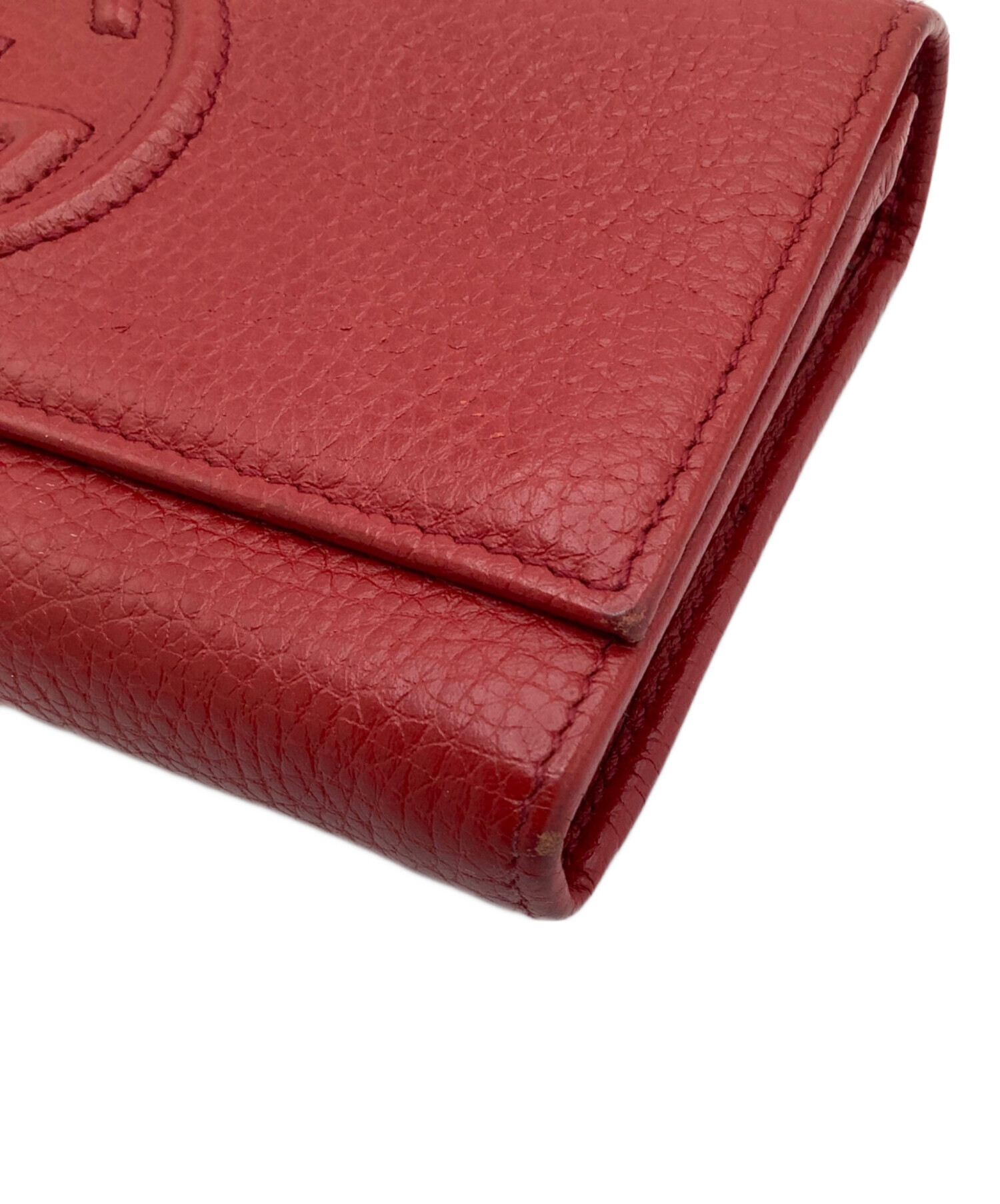 中古・古着通販】GUCCI (グッチ) インターロッキング 長財布 レッド