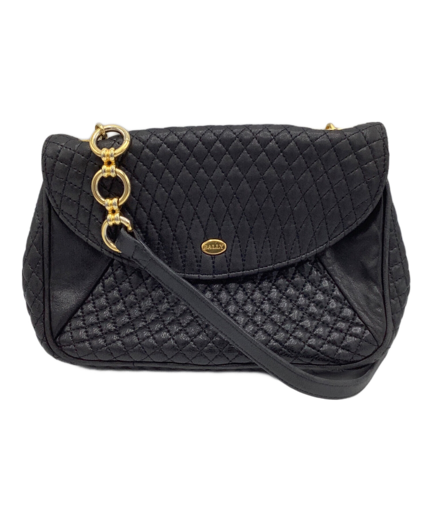 中古・古着通販】BALLY (バリー) メッシュショルダーバッグ ブラック