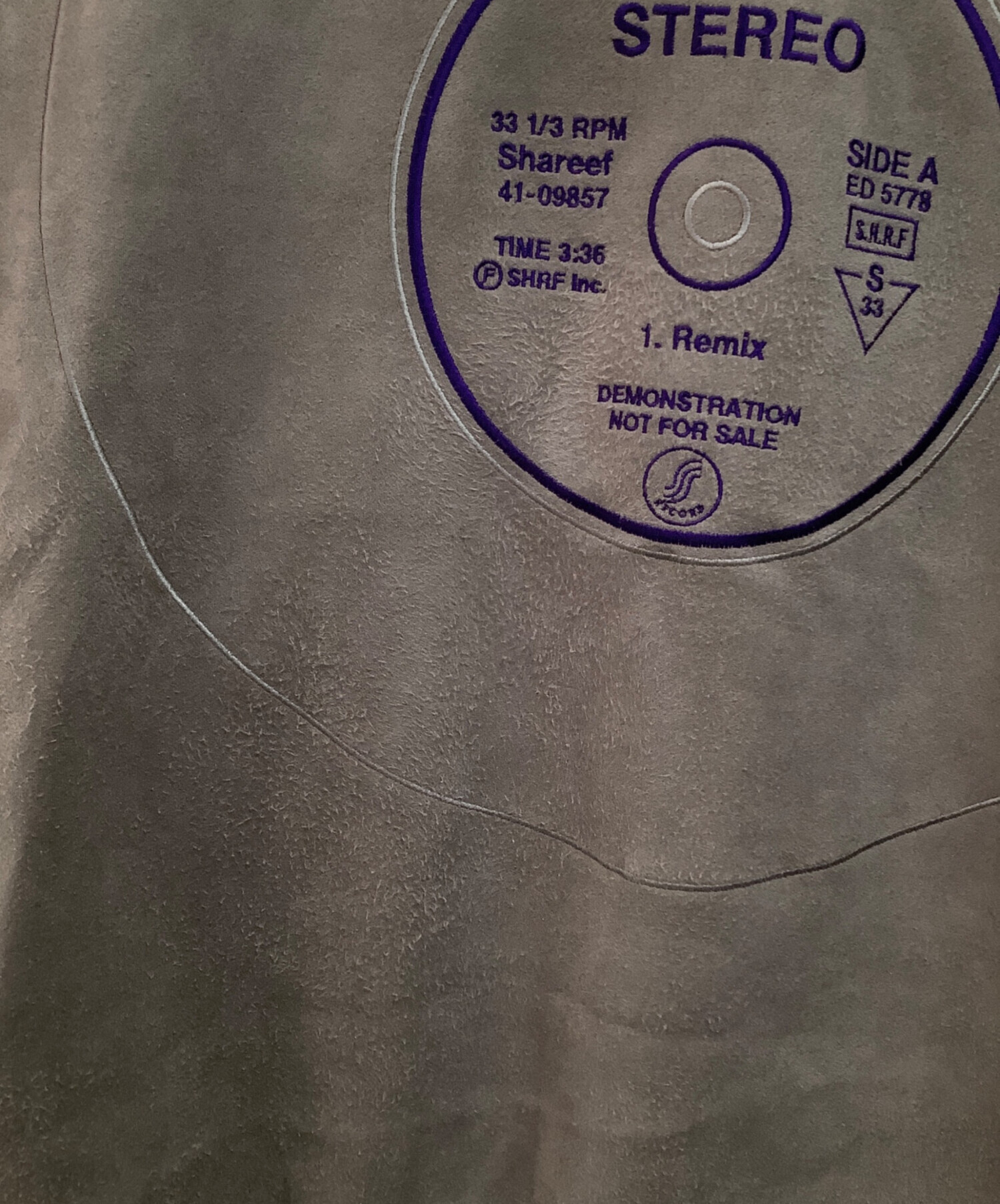 中古・古着通販】SHAREEF (シャリーフ) RECORD MICRO SUEDE SWEAT 