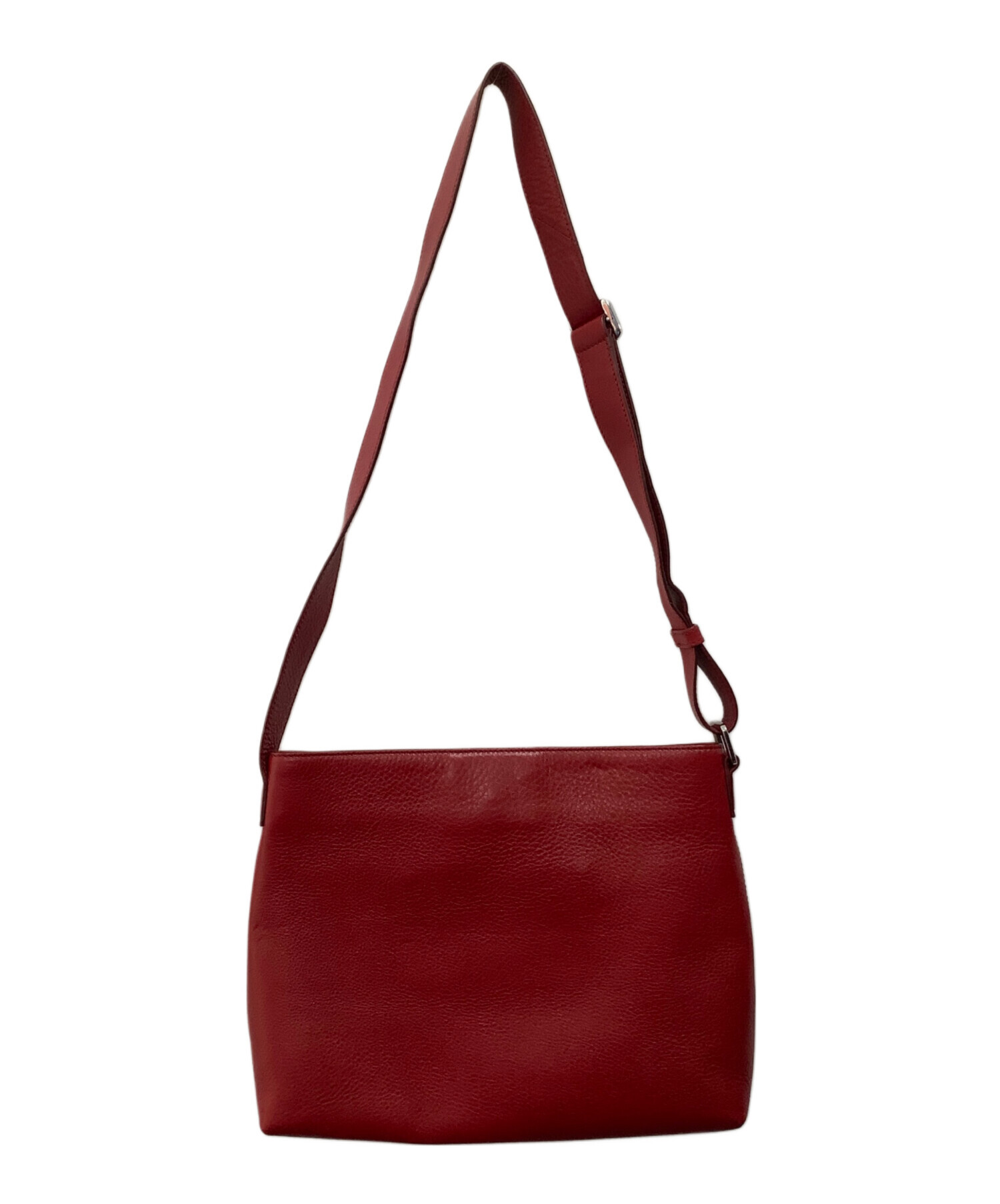 HIROFU 赤 レザー ショルダーバッグ 中古・古着通販】HIROFU (ヒロフ) ショルダーバッグ レッド｜ブランド