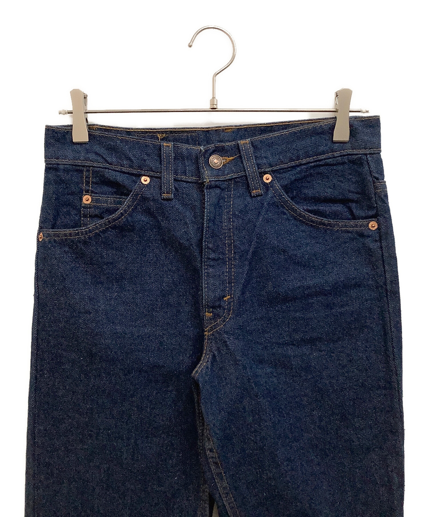 リーバイス　517　USA製 w29 L34 濃紺 レディース] 80's USA製 リーバイス 517 デニムパンツ 濃紺 裾切りっ