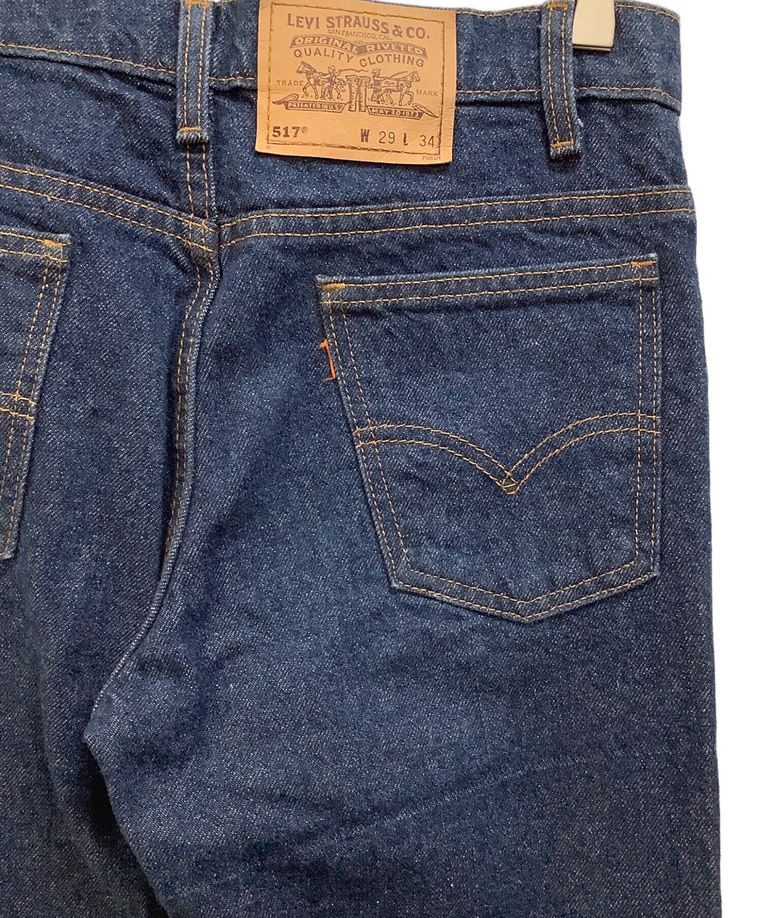 リーバイス　517　USA製 w29 L34 濃紺 中古・古着通販】LEVI'S (リーバイス) 517 デニムパンツ ネイビー