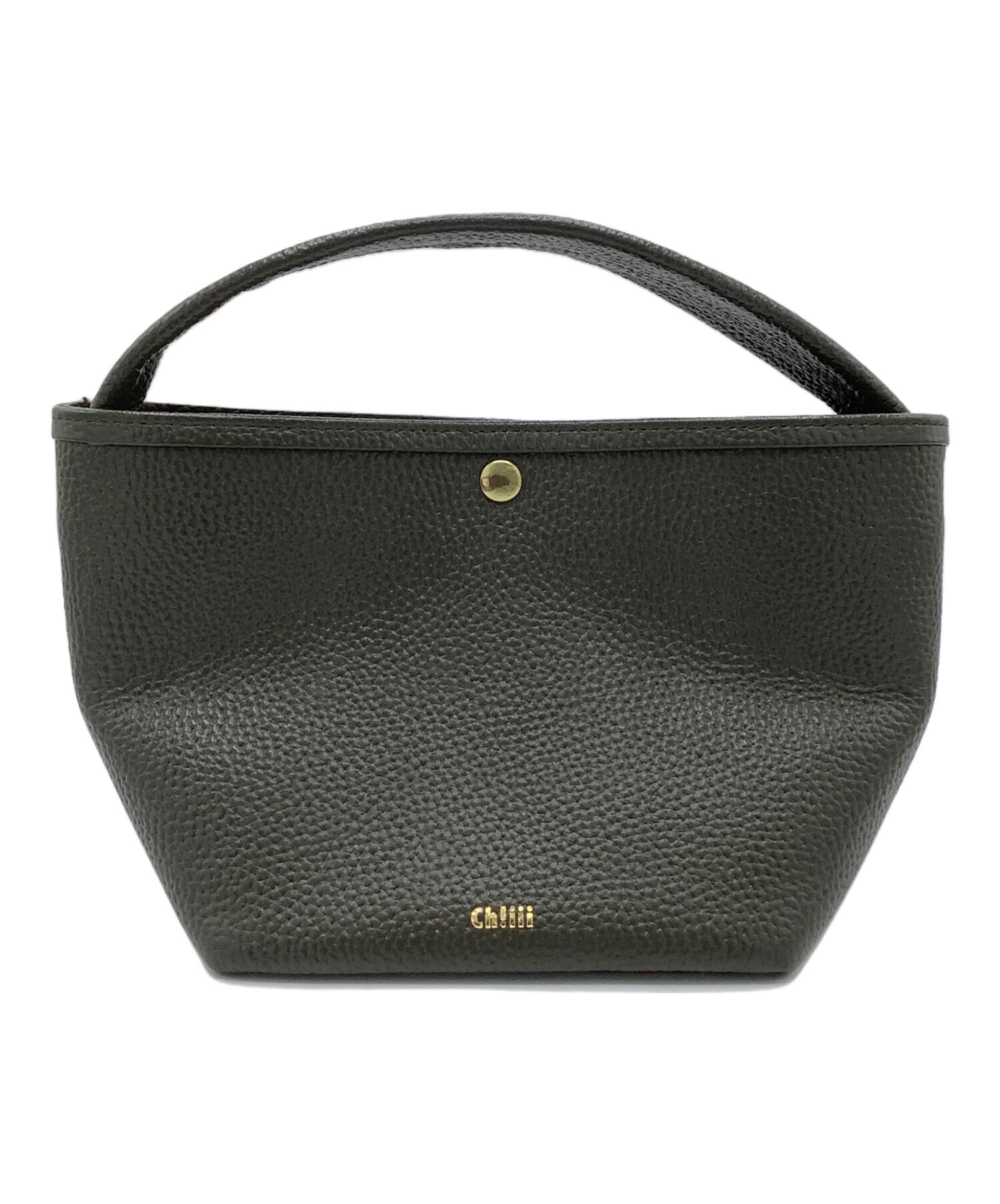 中古・古着通販】ch!iiibag (チーバック) レザーバスケット カーキ 