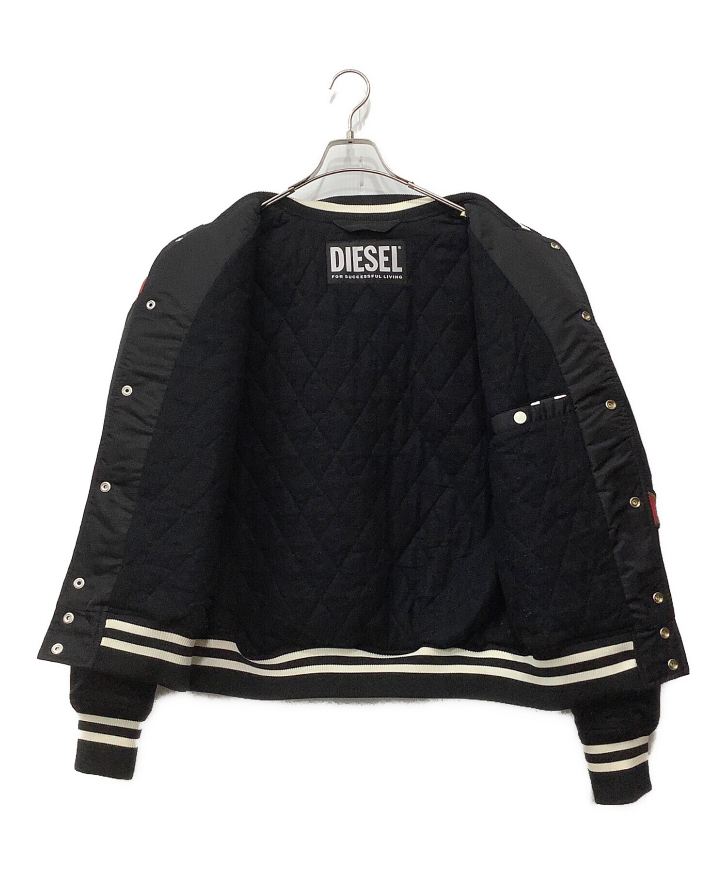 中古・古着通販】DIESEL (ディーゼル) レーシングスタジャン ブラック