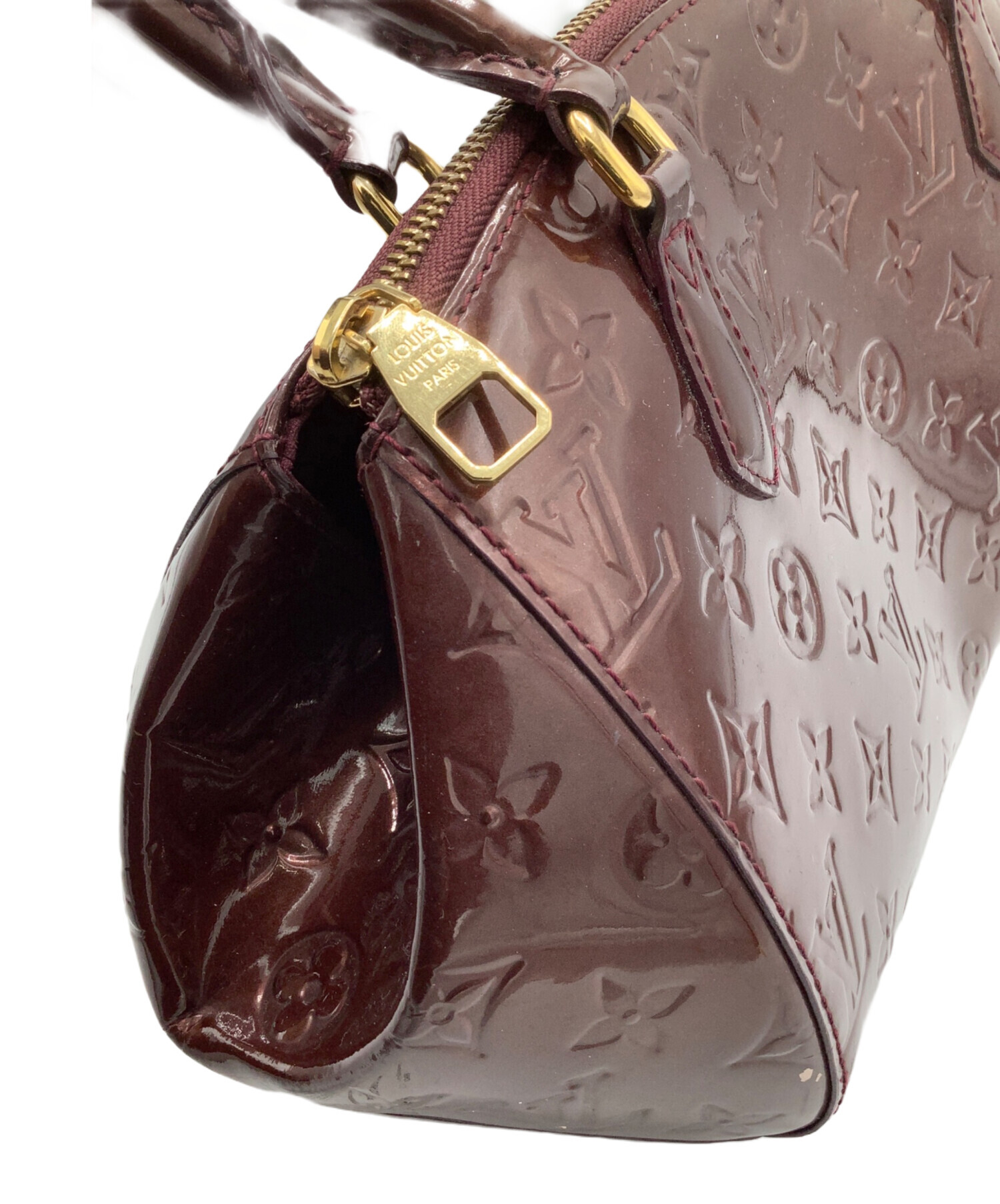 Louis Vuitton シャーウッドpm ベージュバッグ 中古・古着通販】LOUIS VUITTON (ルイ ヴィトン) ヴェルニ