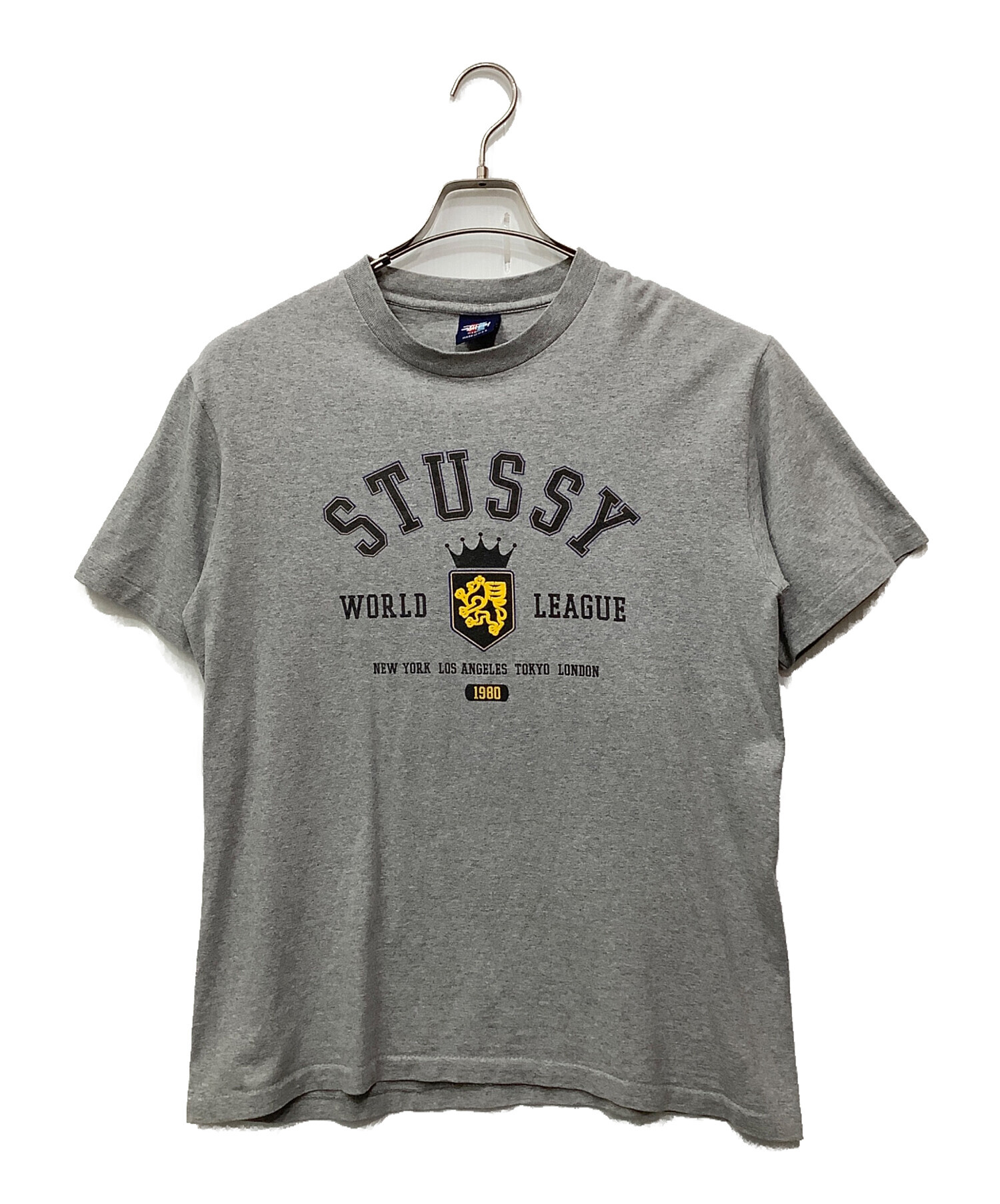中古・古着通販】stussy (ステューシー) プリントTシャツ グレー 